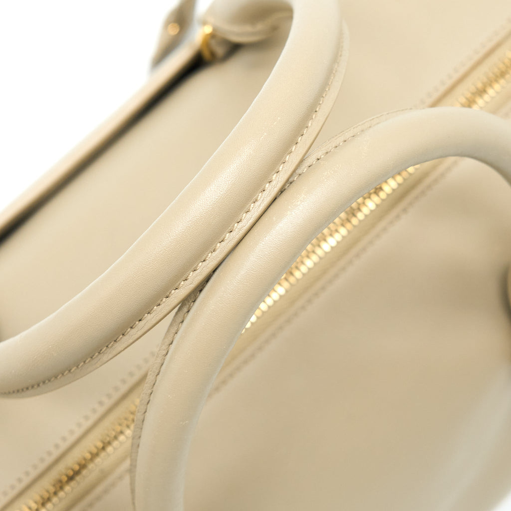 SAINT LAURENT DUFFLE BAG CALFSKIN LIGHT GREY GHW