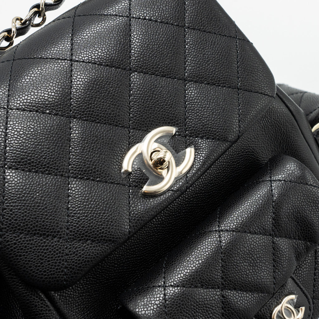 CHANEL 23K TRIPLE POCKET BACKPACK CAVIAR BLACK LGHW(MICROCHIP)
