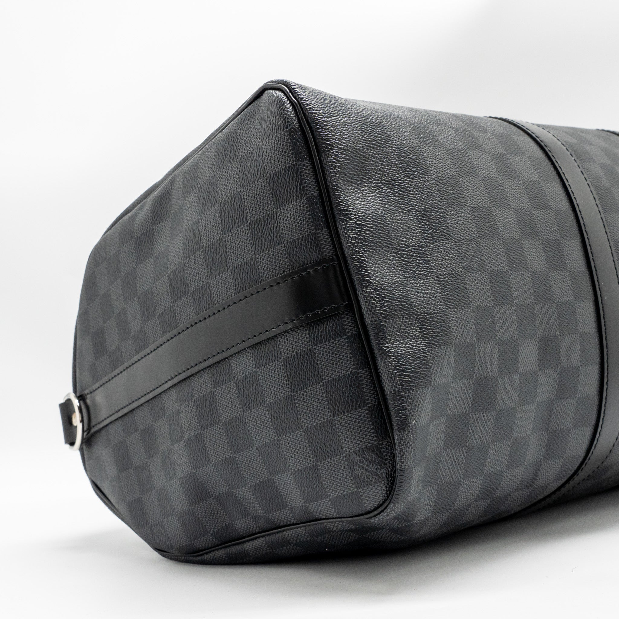 LOUIS VUITTON KEEPALL BANDOULIERE 45 DAMIER GRAPHITE CANVAS BLACK SHW