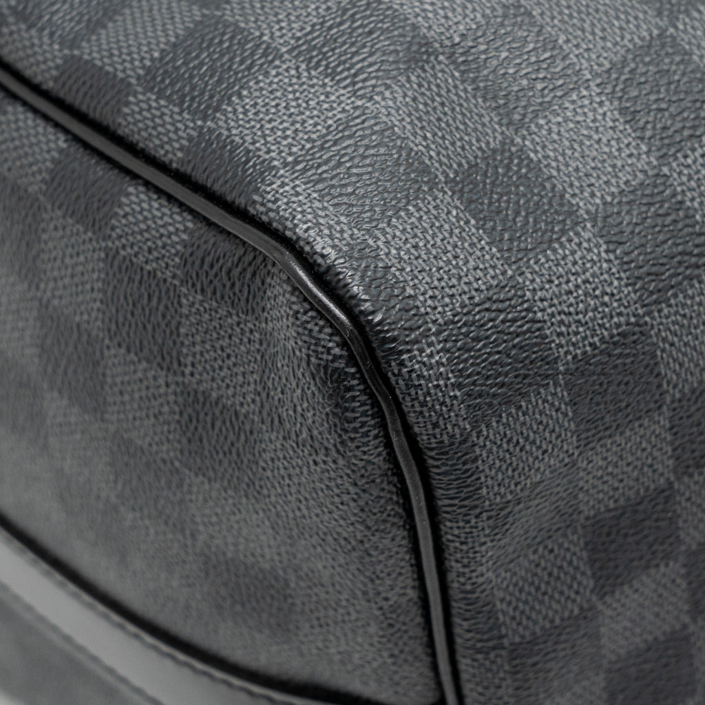 LOUIS VUITTON KEEPALL BANDOULIERE 45 DAMIER GRAPHITE CANVAS BLACK SHW