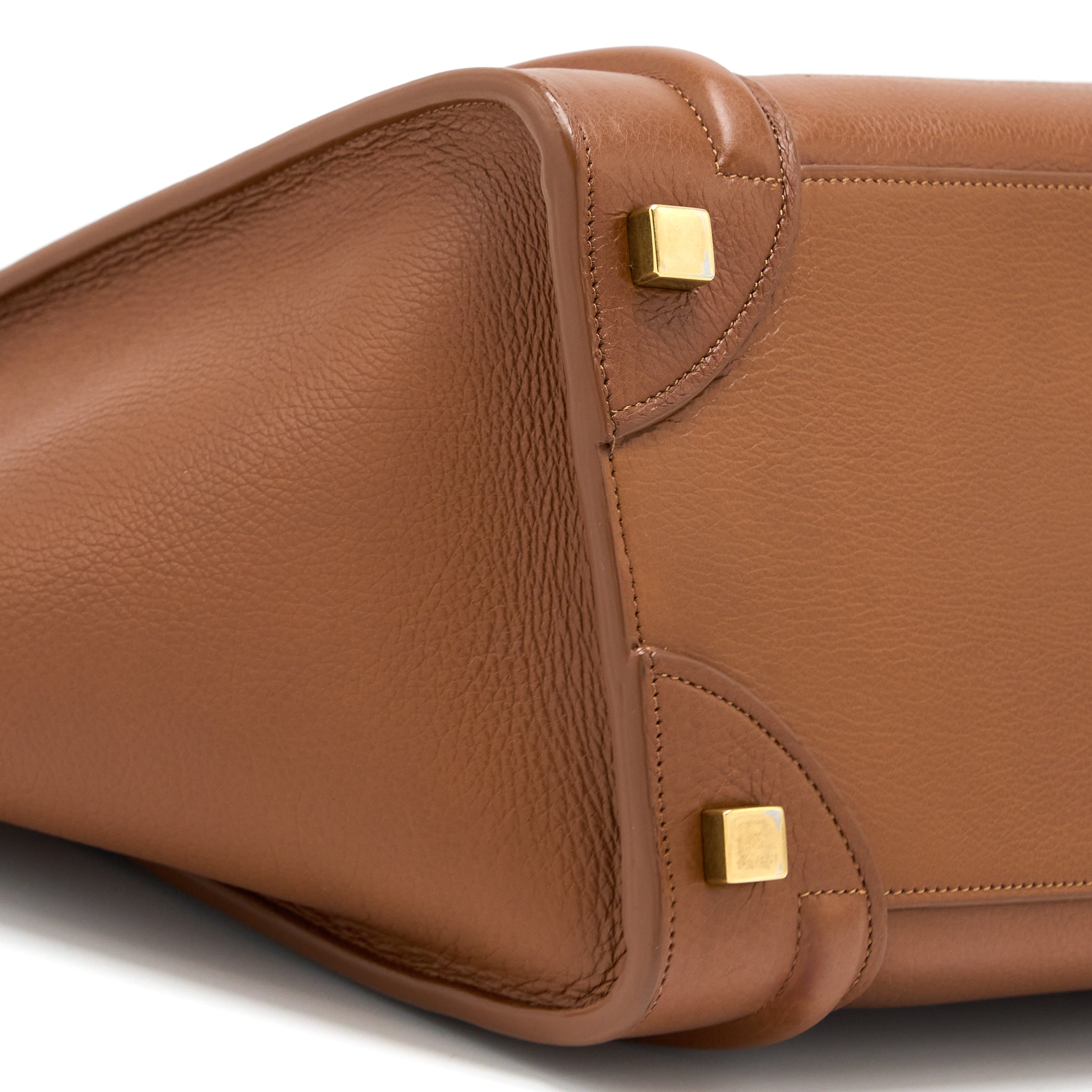 CELINE MICRO LUGGAGE BAG CALFSKIN BROWN GHW