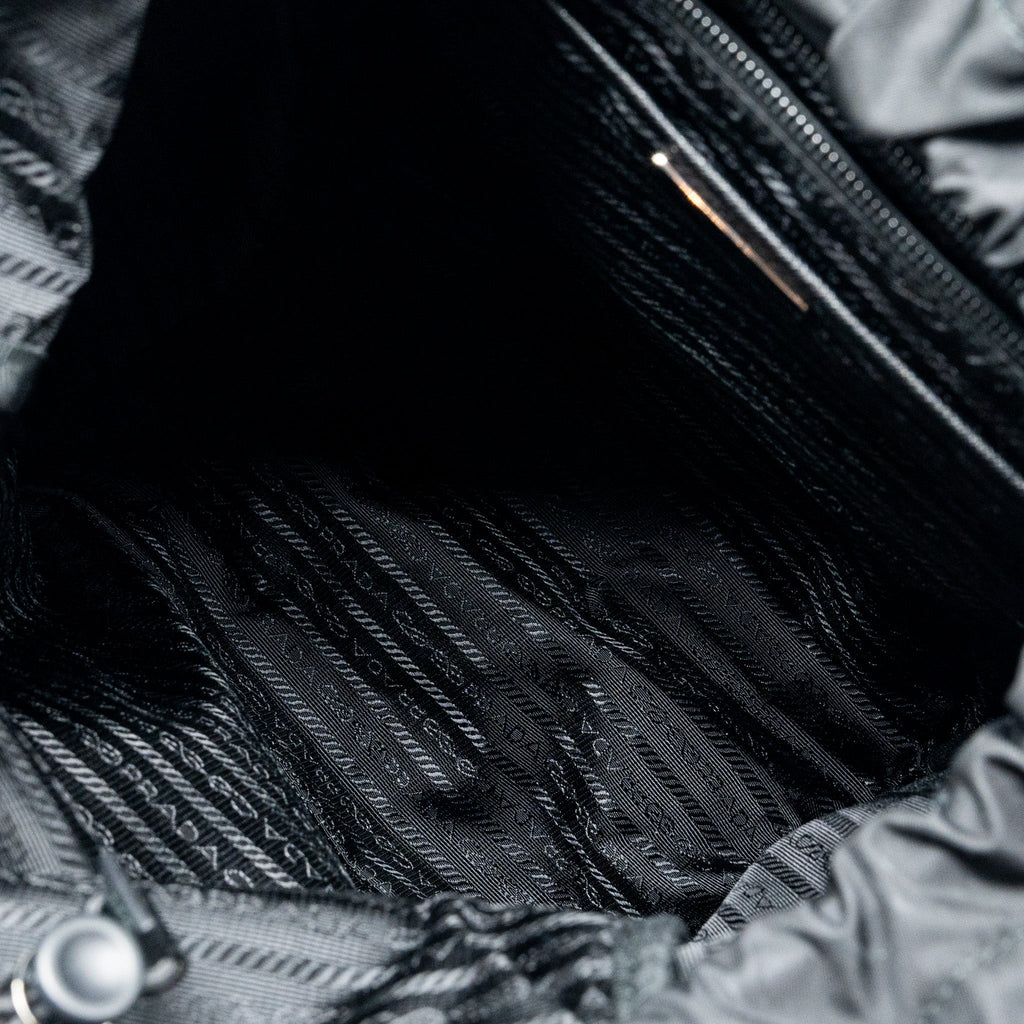 PRADA BACKPACK RE-NYLON/SAFFIANO BLACK SHW