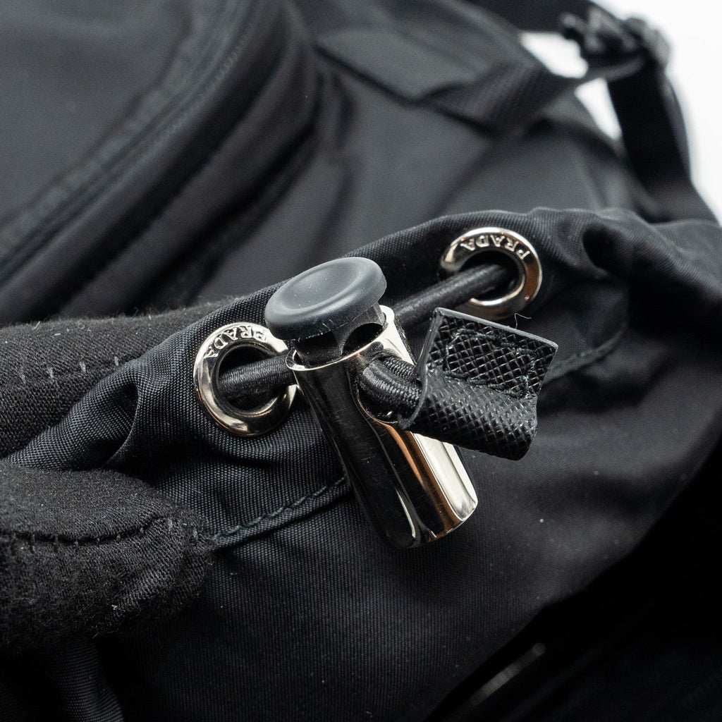 PRADA BACKPACK RE-NYLON/SAFFIANO BLACK SHW