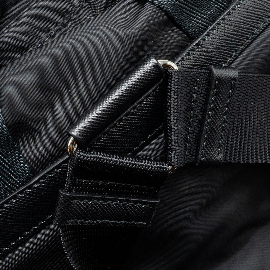 PRADA BACKPACK RE-NYLON/SAFFIANO BLACK SHW