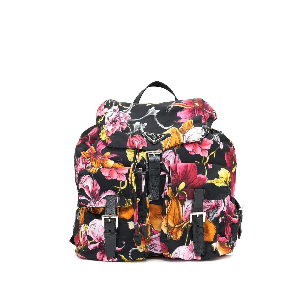 PRADA FLORAL BACKPACK MULTICOLOR