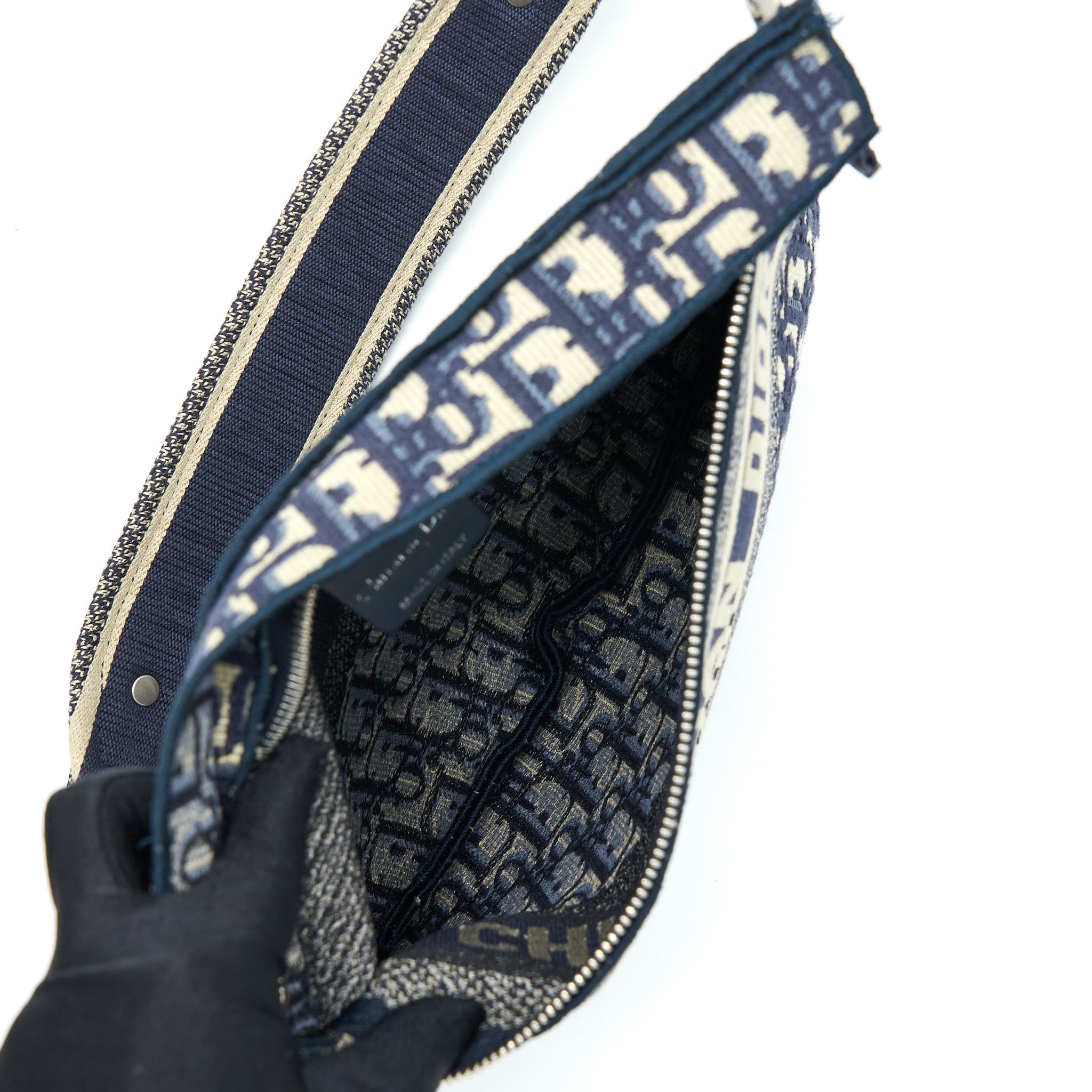 DIOR CROSSBODY MESSENGER BAG BLUE OBLIQUE CANVAS