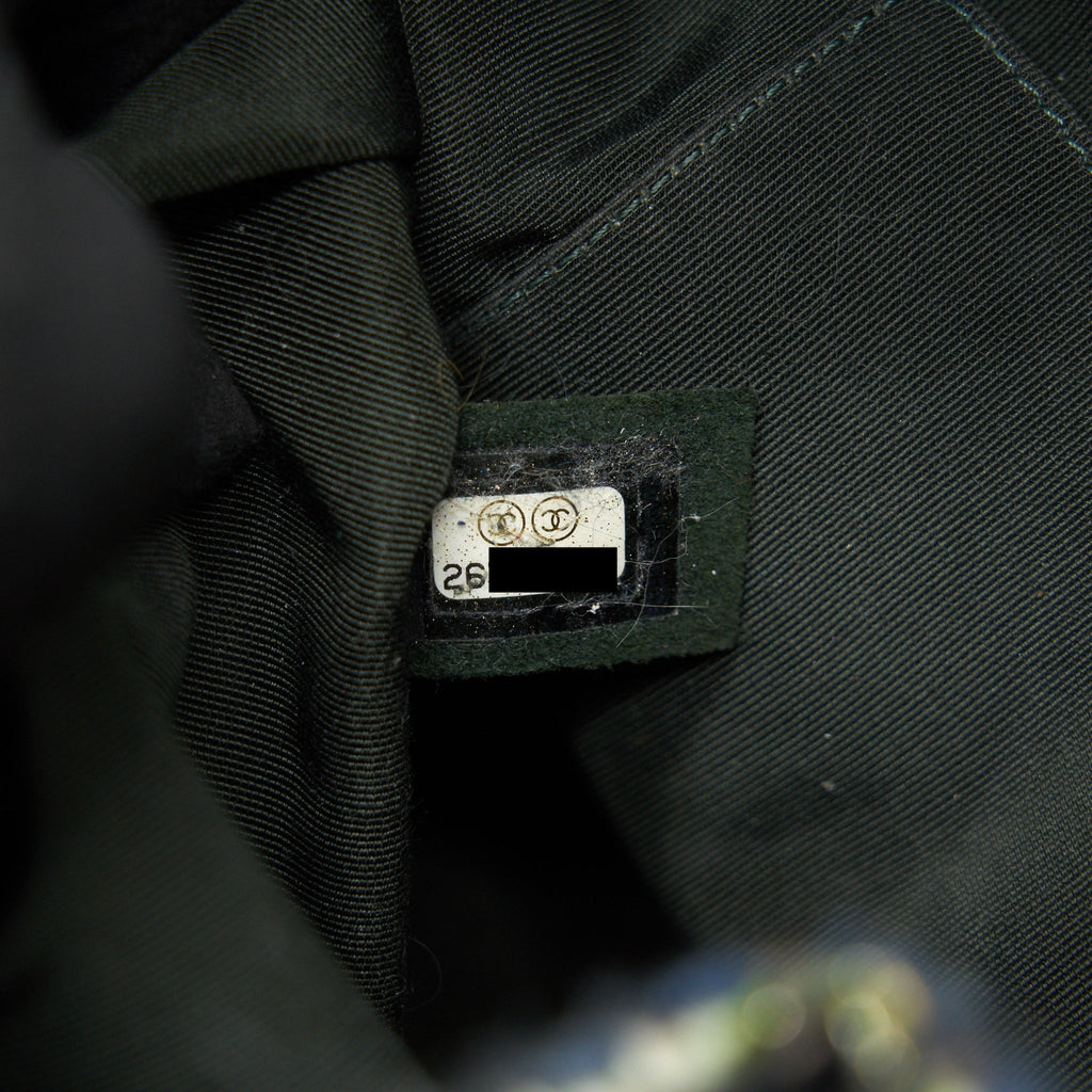 CHANEL GABRIELLE TWEED BACKPACK DARK GREEN