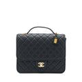 CHANEL 22K LARGE BACKPACK CAVIAR BLACK BRUSHED GHW (MICROCHIP)