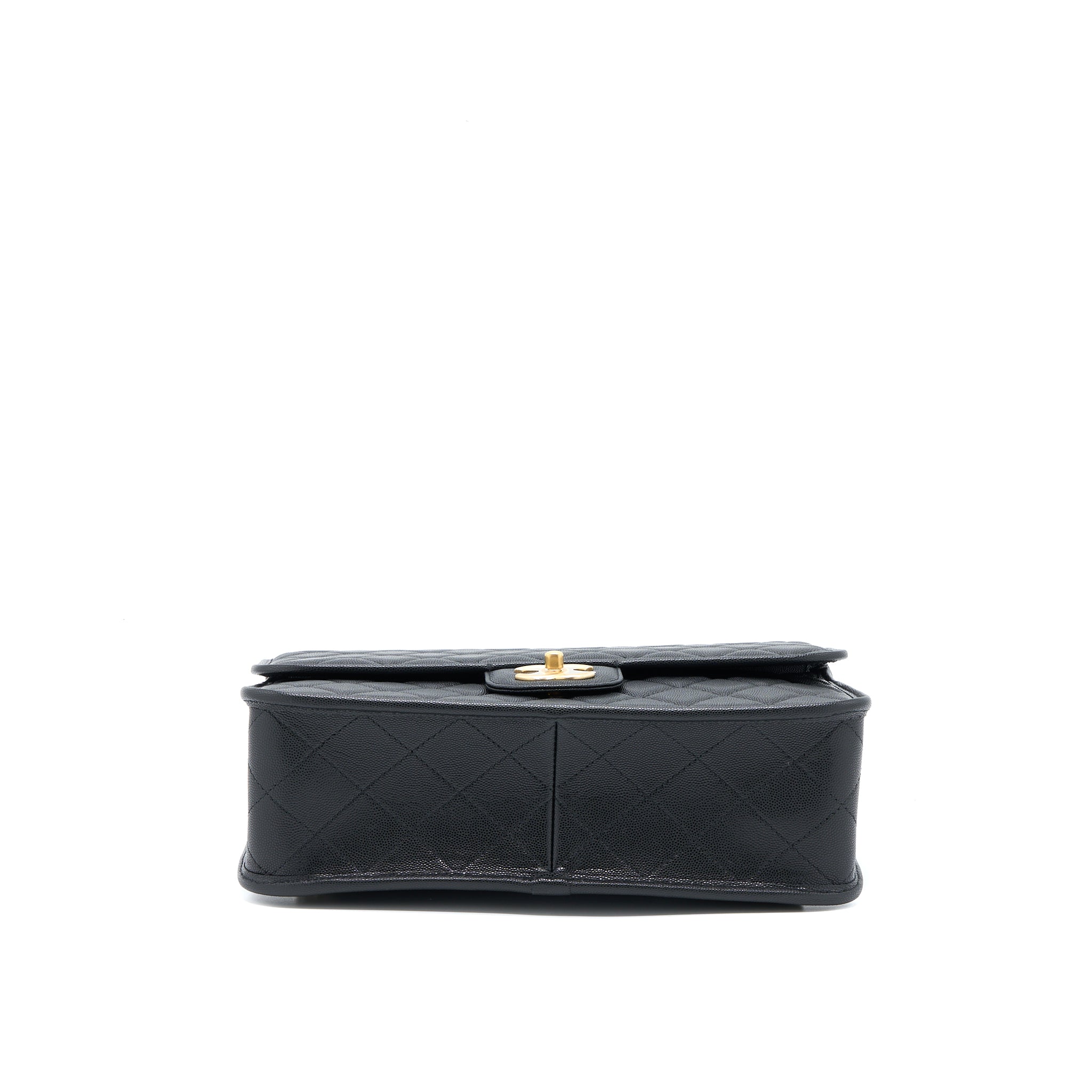 CHANEL 22K LARGE BACKPACK CAVIAR BLACK BRUSHED GHW (MICROCHIP)