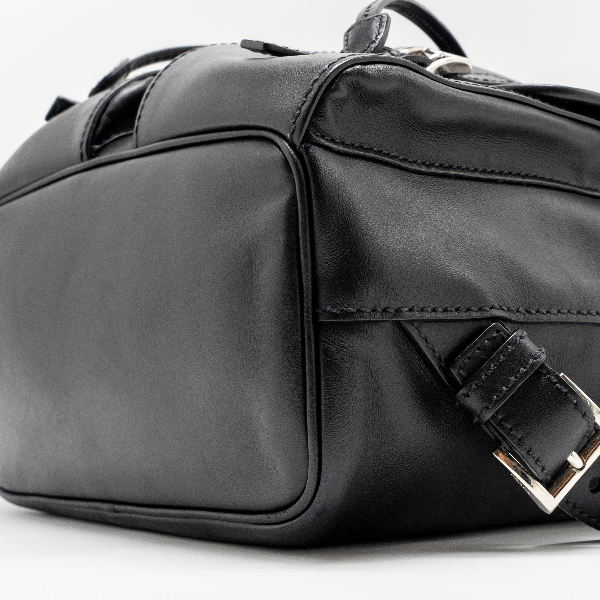PRADA ZAINETTO BACKPACK LEATHER BLACK SHW