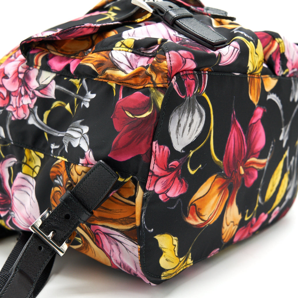 PRADA FLORAL BACKPACK MULTICOLOR