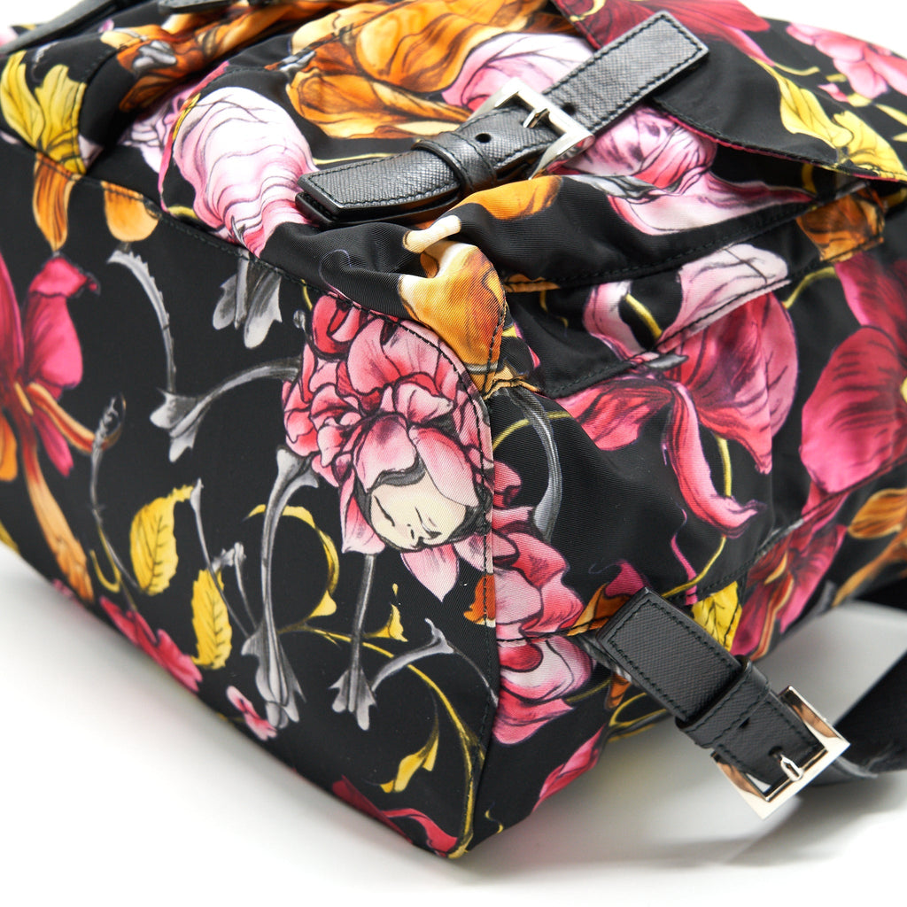 PRADA FLORAL BACKPACK MULTICOLOR