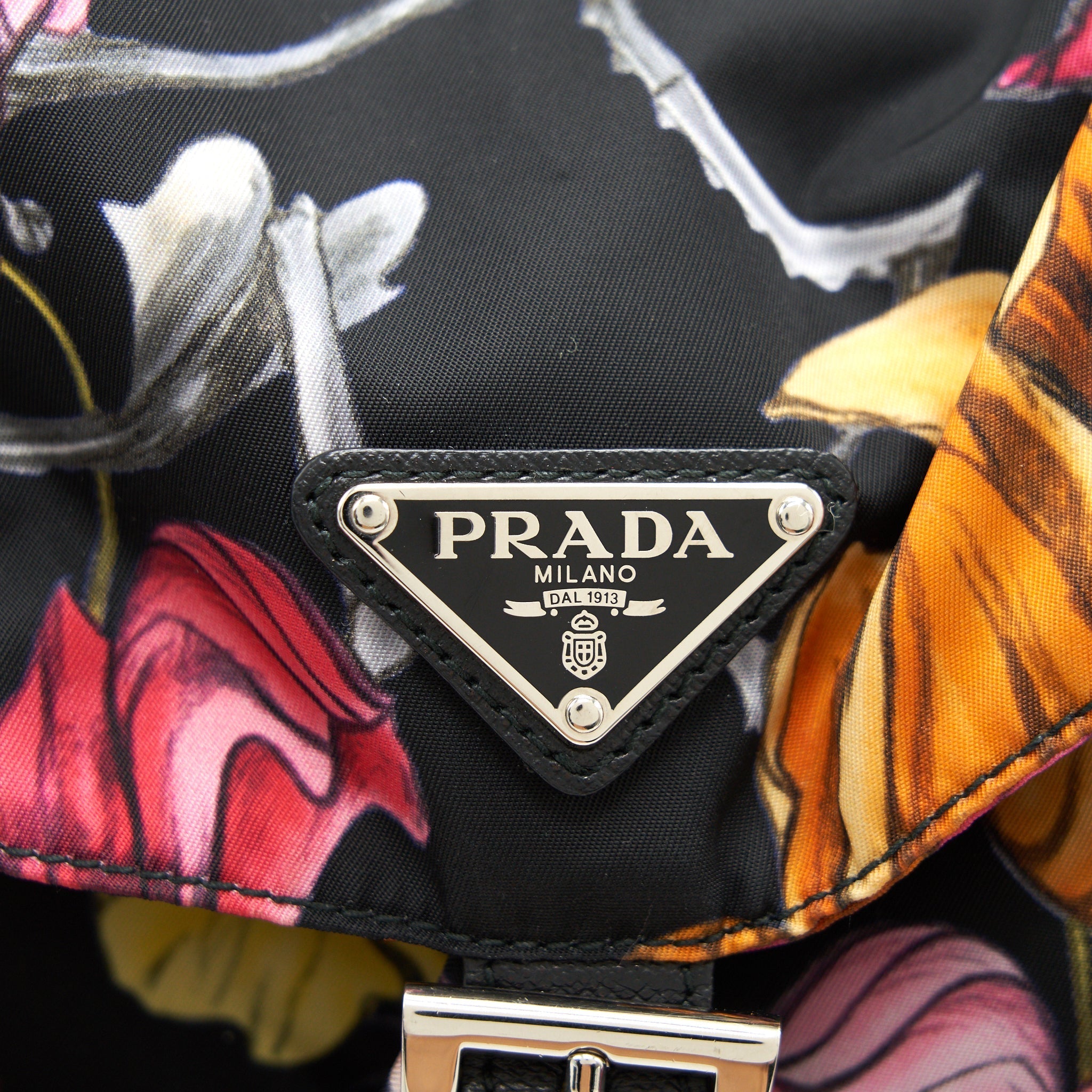 PRADA FLORAL BACKPACK MULTICOLOR