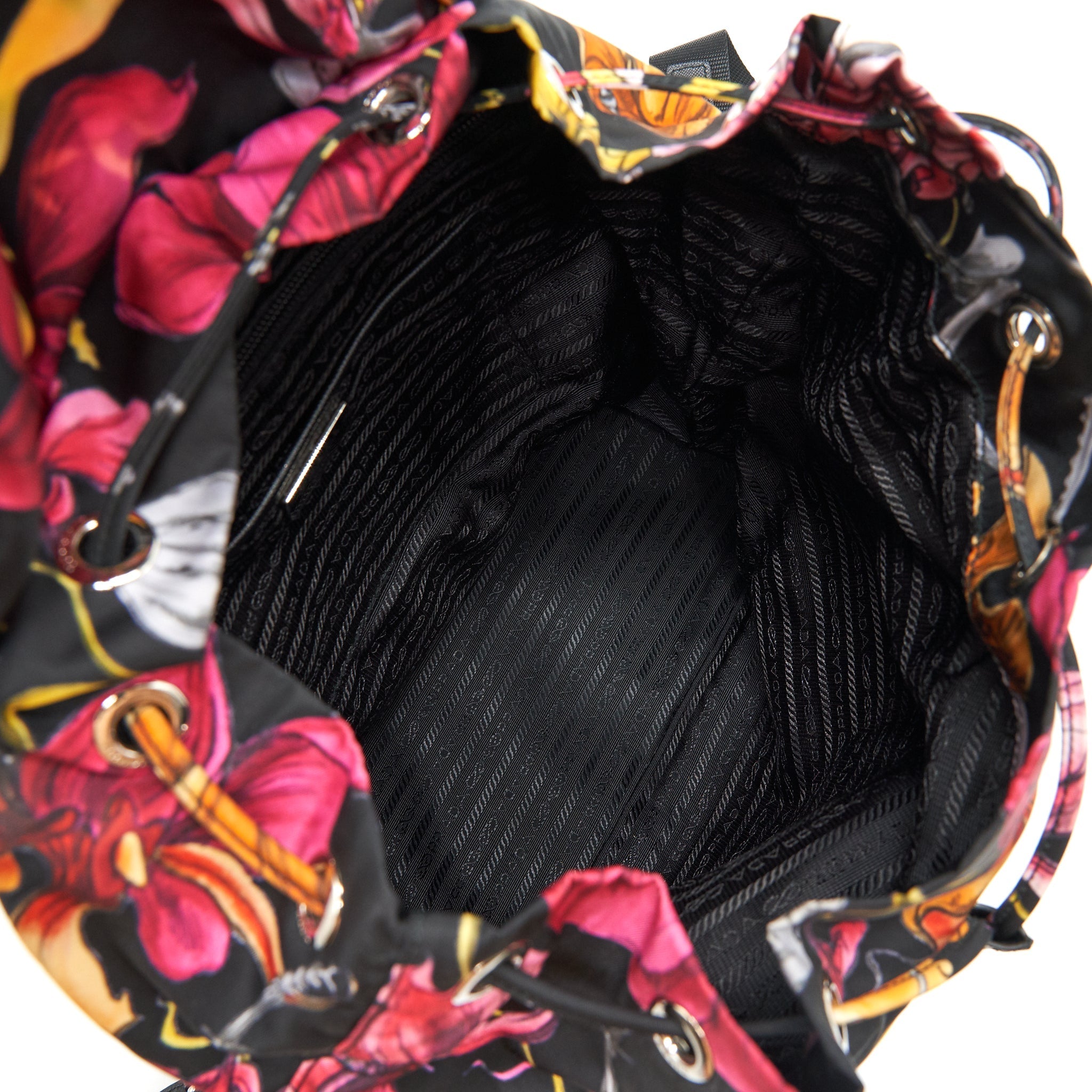 PRADA FLORAL BACKPACK MULTICOLOR