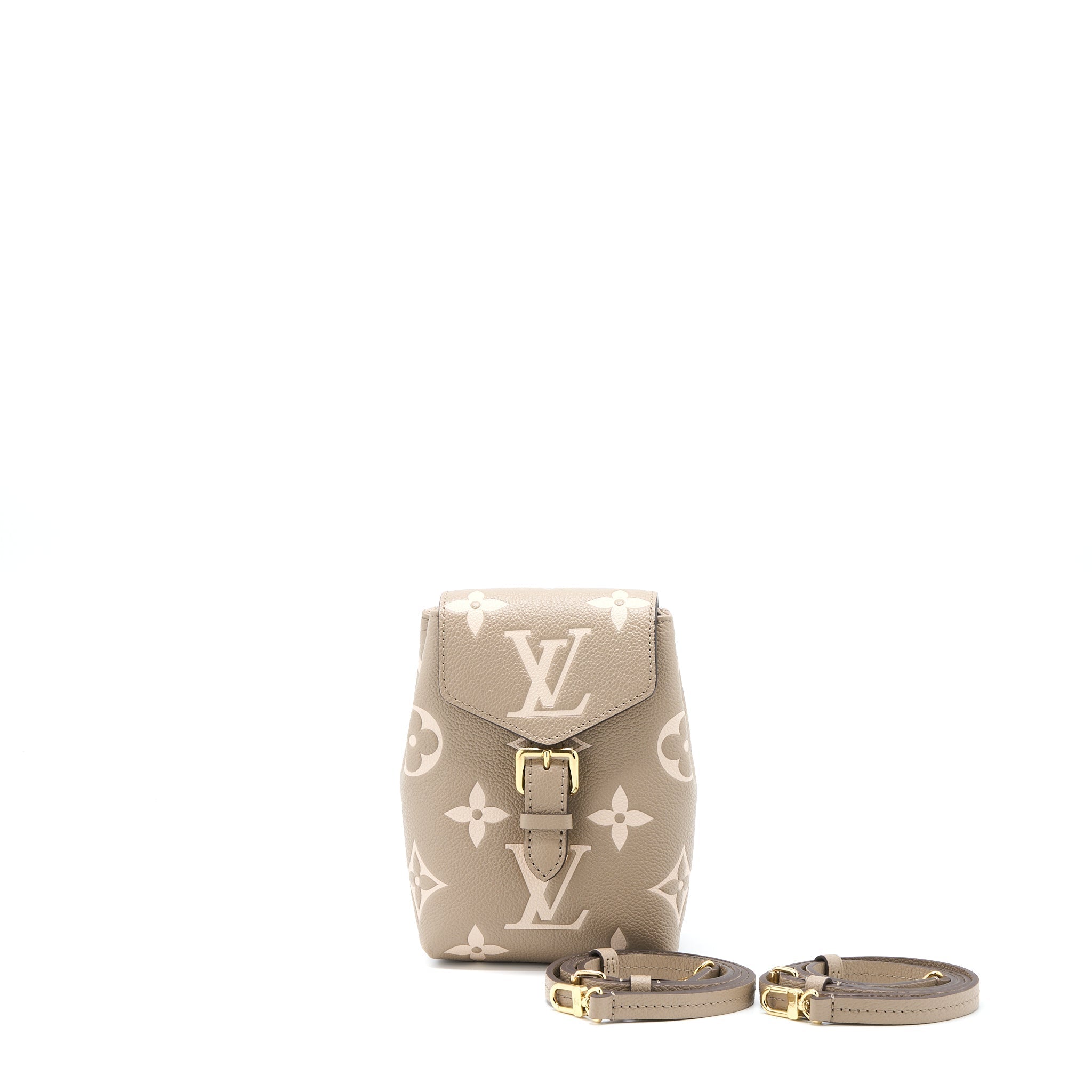 LOUIS VUITTON TINY BACKPACK MONOGRAM EMPREINTE TOURTERELLE BEIGE/ CREAM GHW