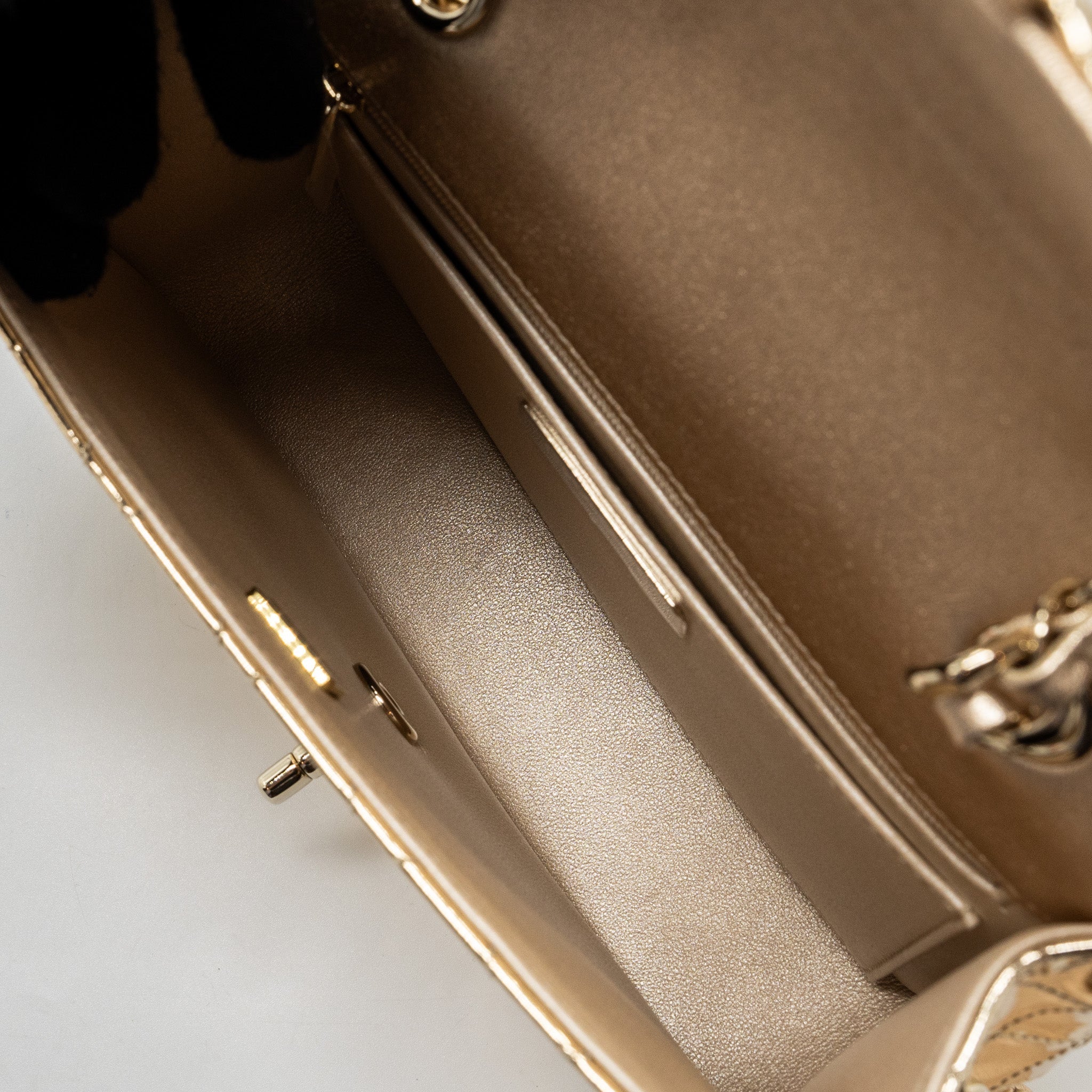 CHANEL 24C BACKPACK WITH STAR PATENT GOLD LGHW (MICROCHIP)