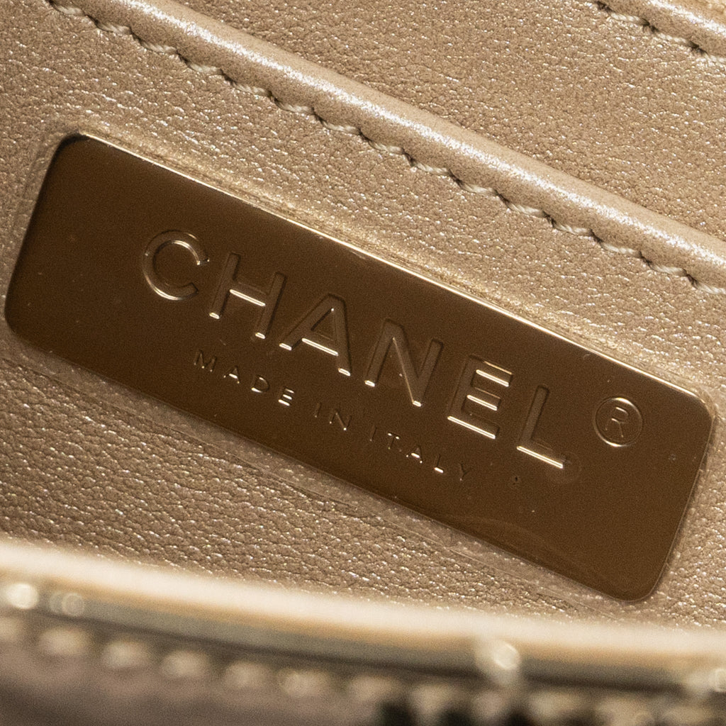 CHANEL 24C BACKPACK WITH STAR PATENT GOLD LGHW (MICROCHIP)