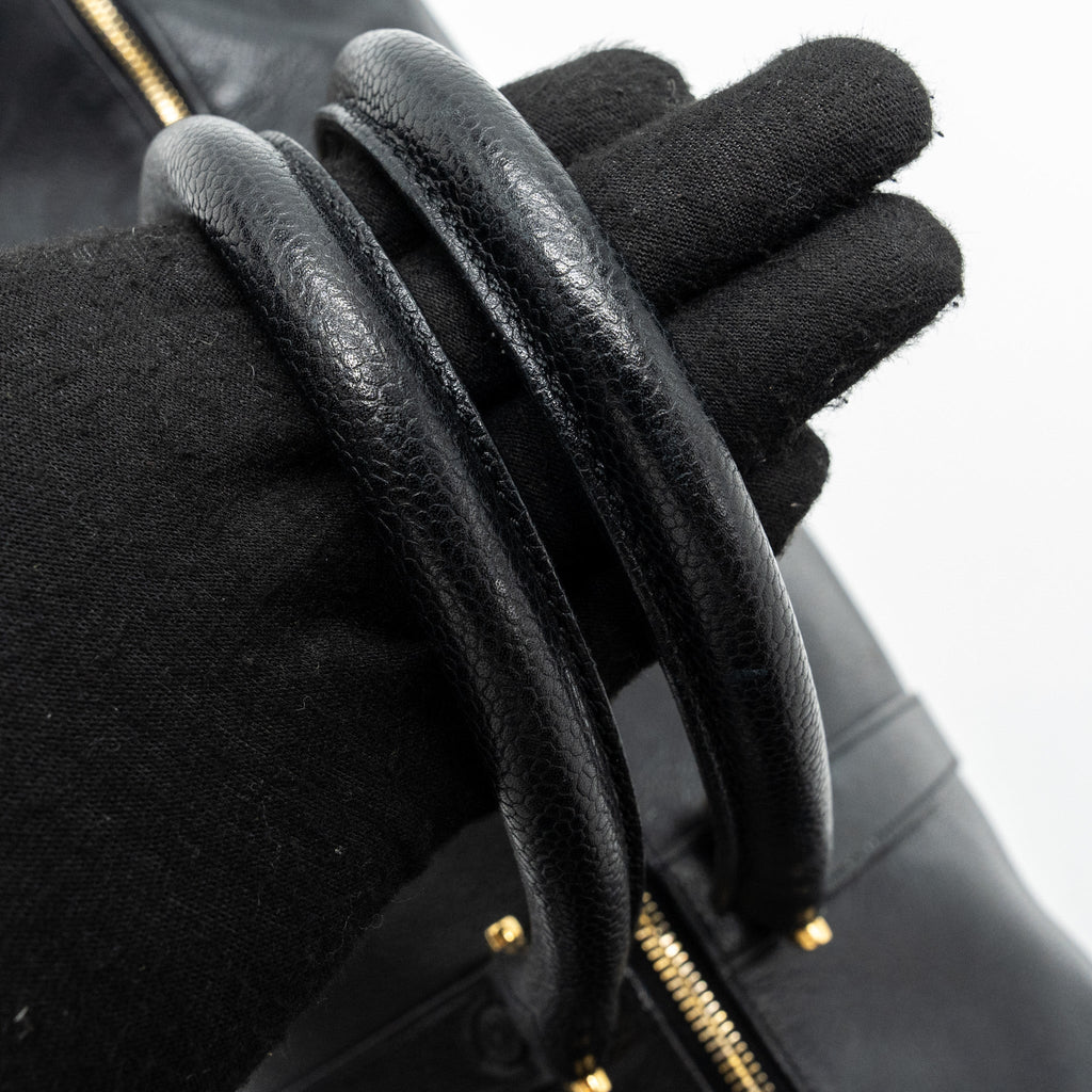 CHANEL VINTAGE TRAVEL BAG CAVIAR BLACK GHW