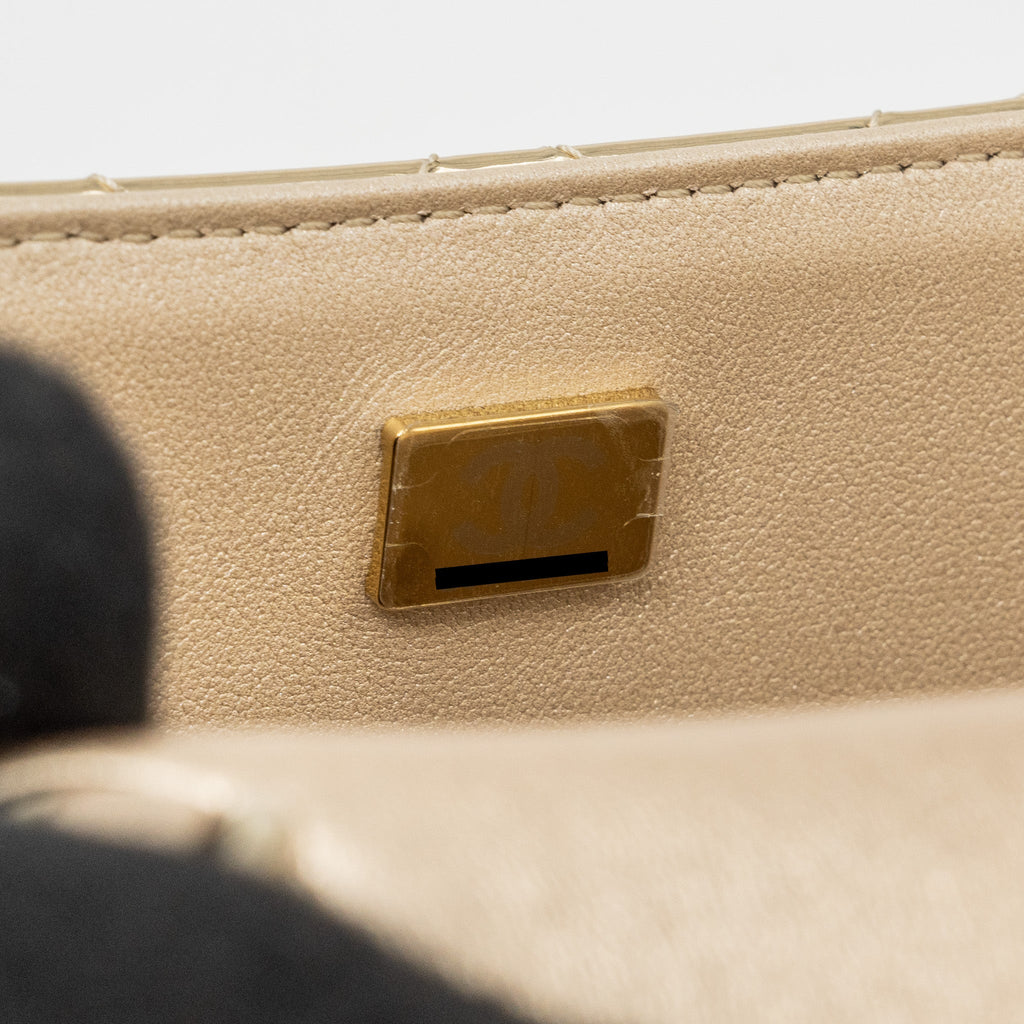 CHANEL 24C BACKPACK WITH STAR PATENT GOLD LGHW (MICROCHIP)