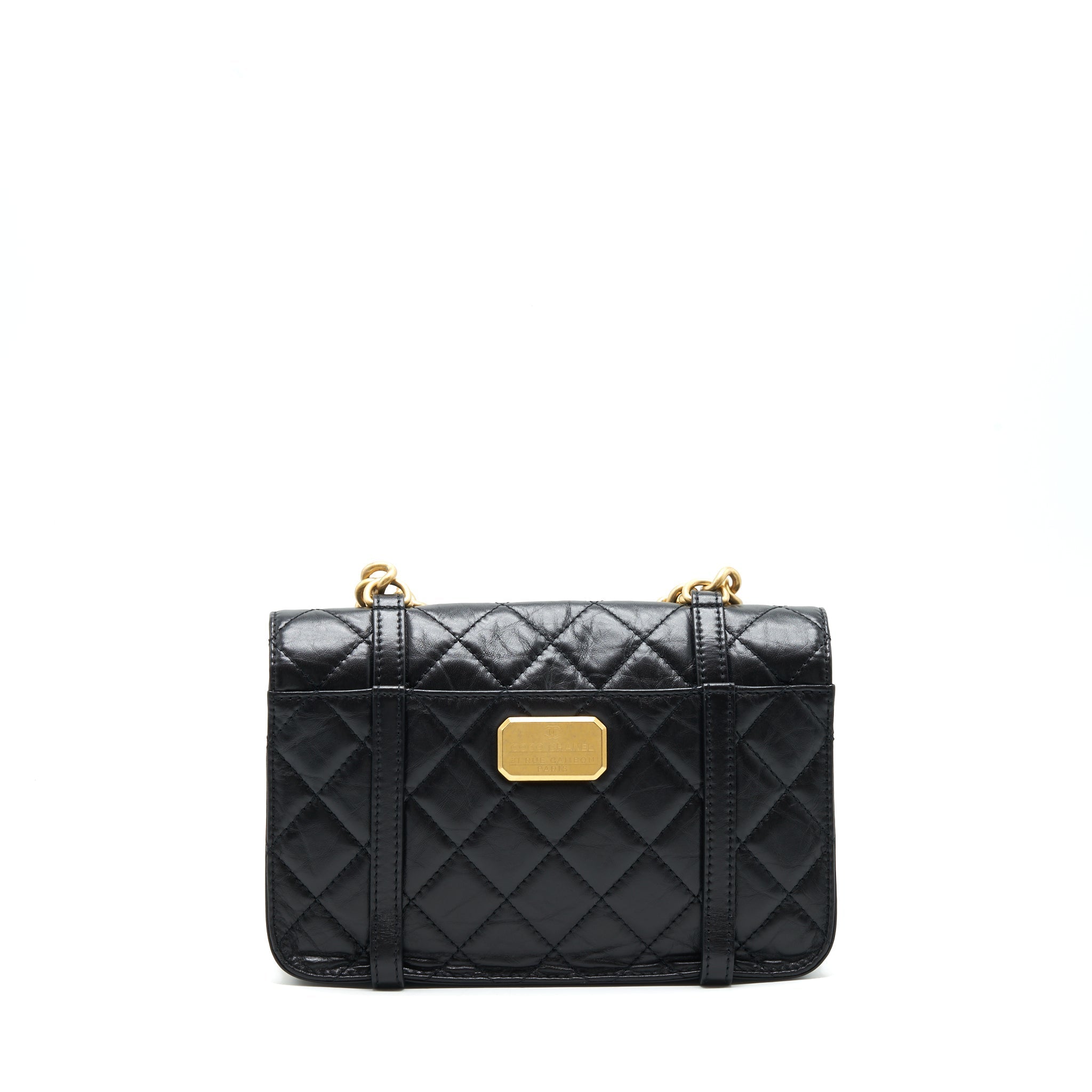 CHANEL 21B MESSENGER BAG CALFSKIN BLACK GHW