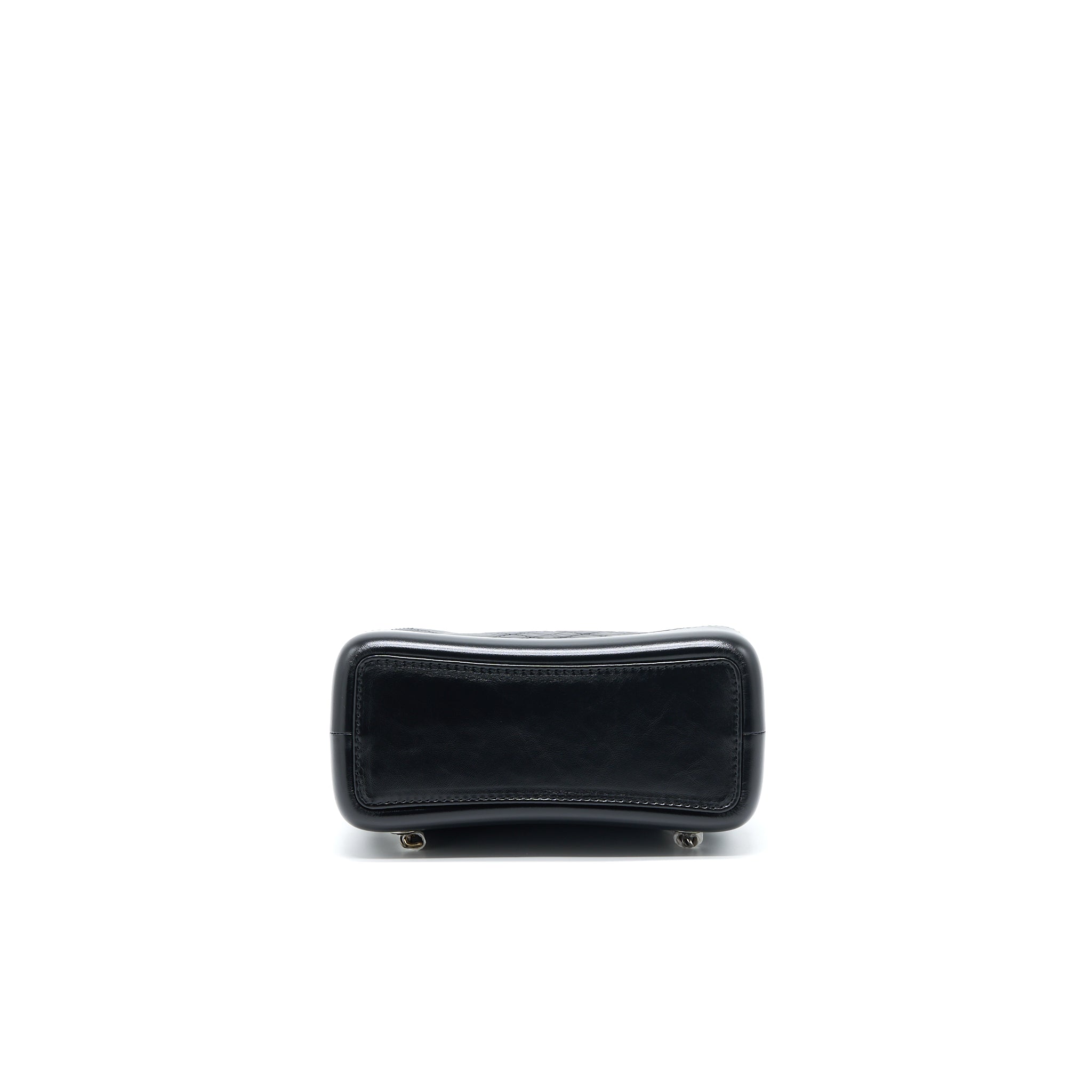 CHANEL SMALL GABRIELLE BACKPACK AGED CALFSKIN BLACK MULTICOLOUR HARDWARE (MICROCHIP)