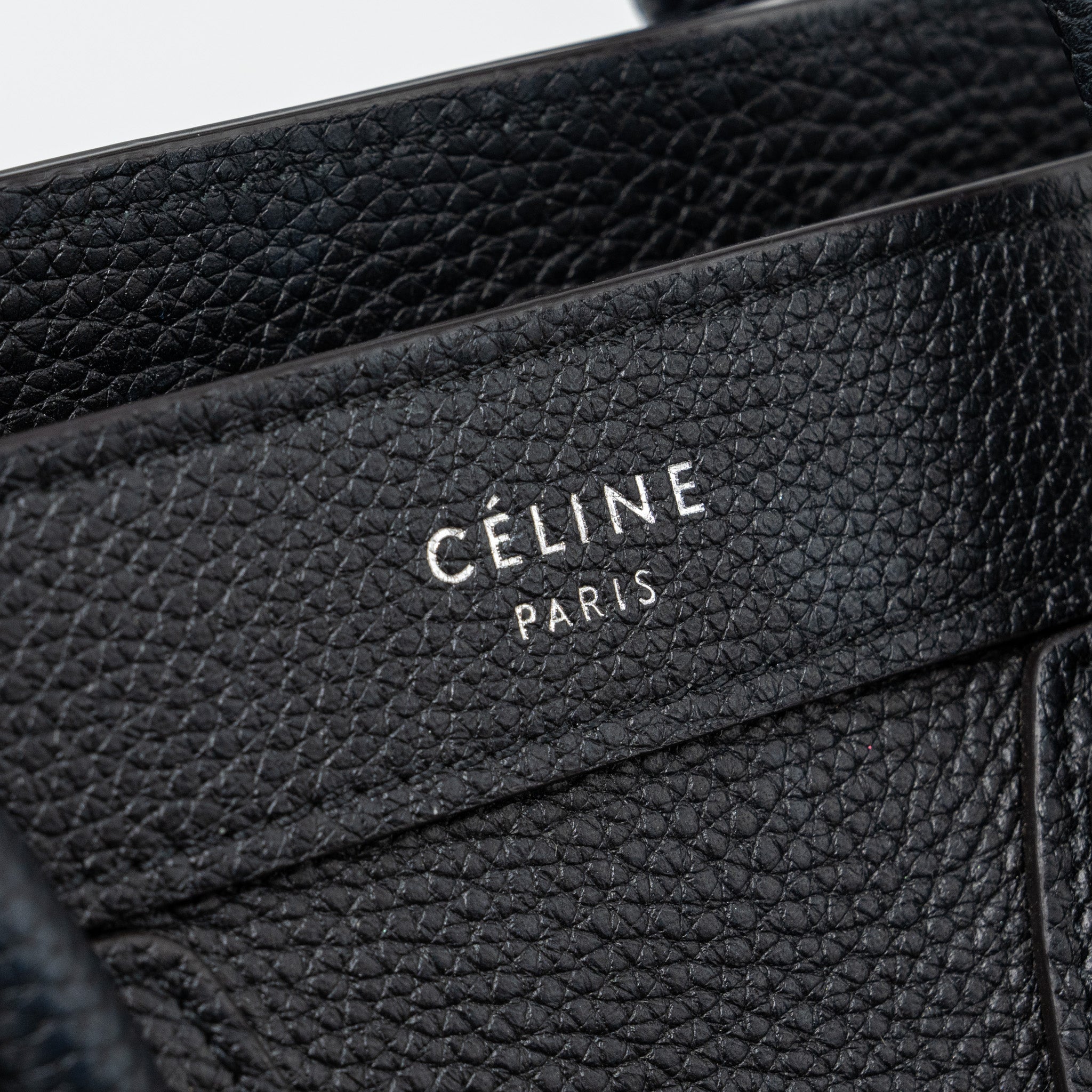 CELINE NANO LUGGAGE BAG CALFSKIN BLACK SHW