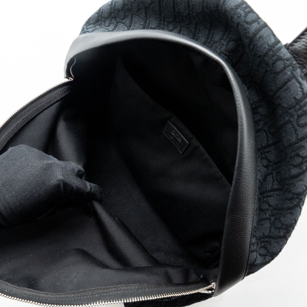 DIOR RIDER BACKPACK BLACK DIOR OBLIQUE JACQUARD SHW