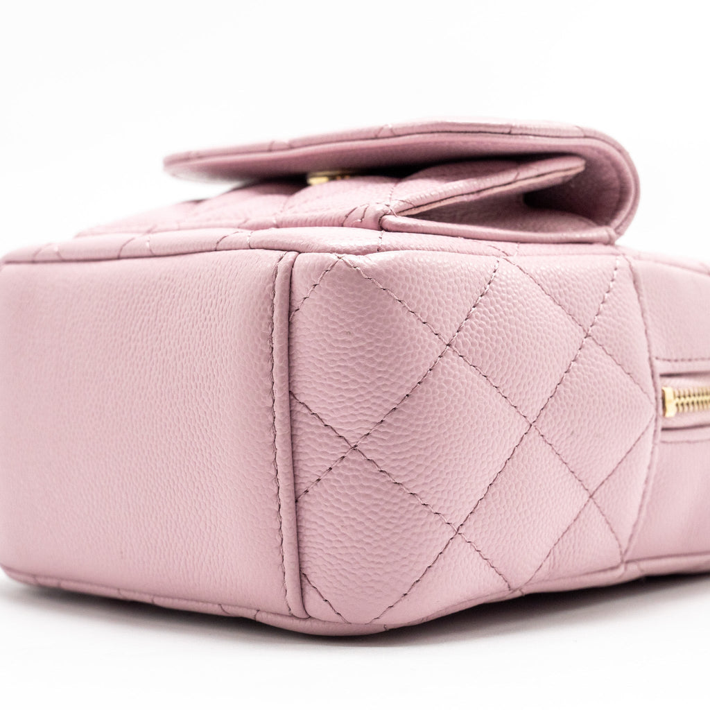 CHANEL 24P CLASSIC MINI BACKPACK SHINY GRAINED CALFSKIN LIGHT PURPLE LGHW (MICROCHIP)