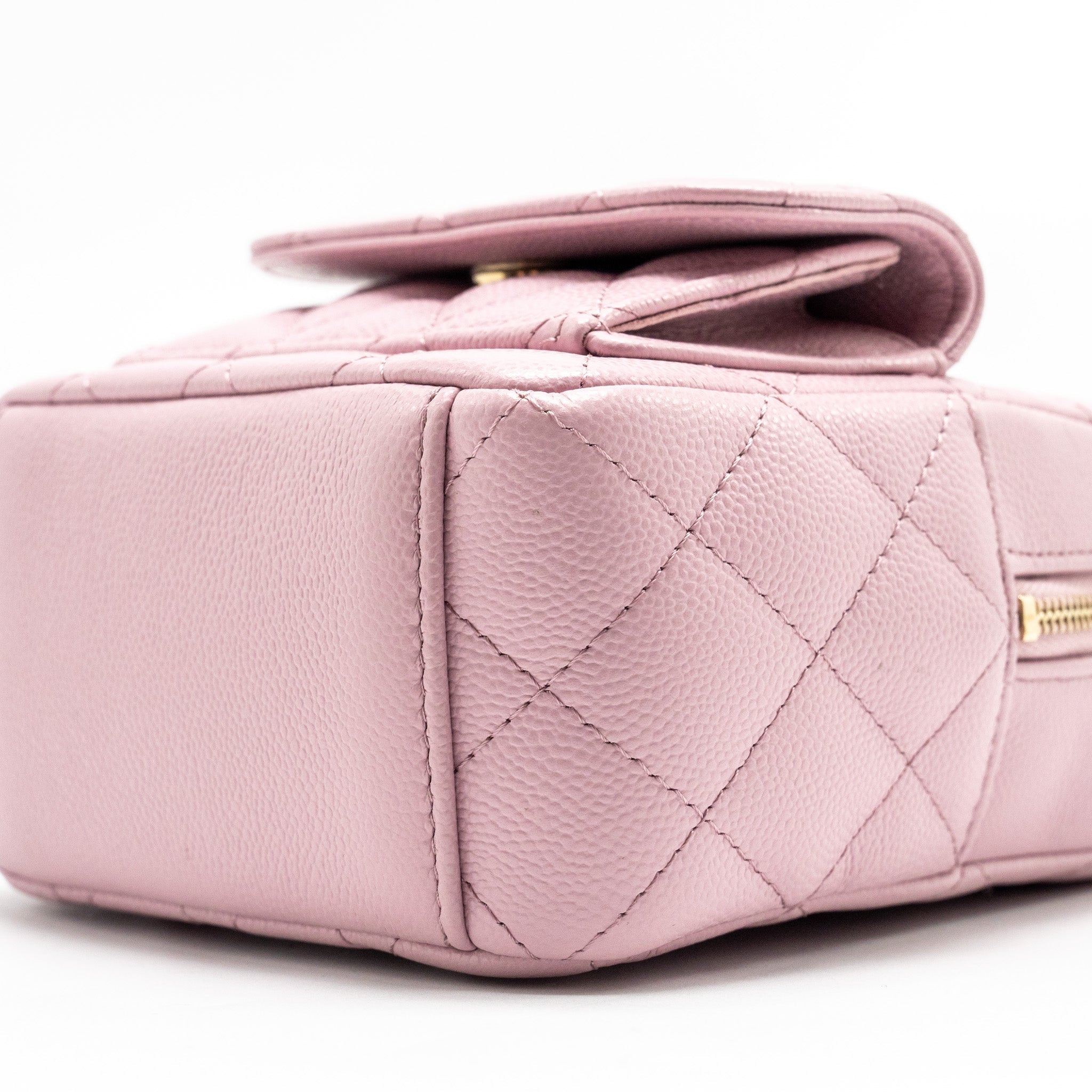 CHANEL 24P CLASSIC MINI BACKPACK SHINY GRAINED CALFSKIN LIGHT PURPLE LGHW (MICROCHIP)