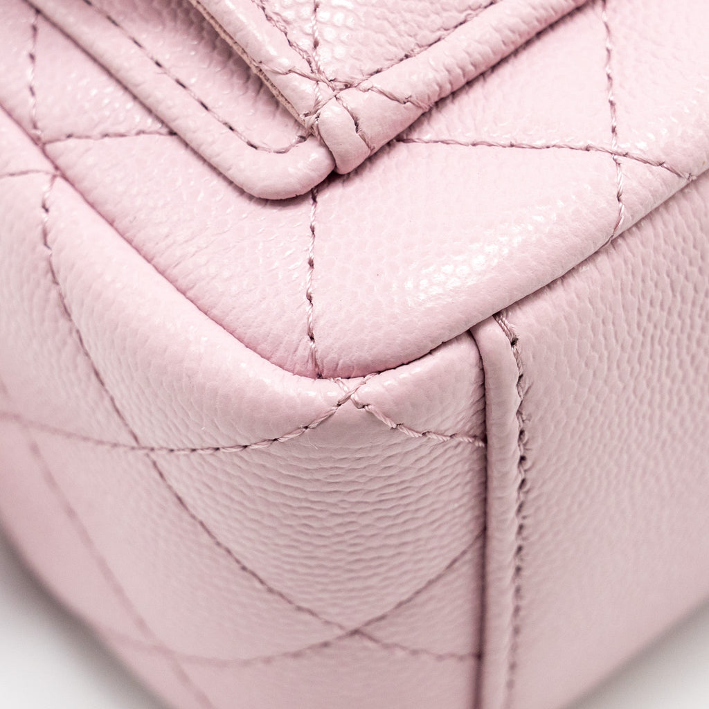 CHANEL 24P CLASSIC MINI BACKPACK SHINY GRAINED CALFSKIN LIGHT PURPLE LGHW (MICROCHIP)