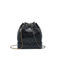 CHANEL GABRIELLE BACKPACK AGED CALFSKIN/ SMOOTH CALFSKIN BLACK RUTHENIUM HARDWARE