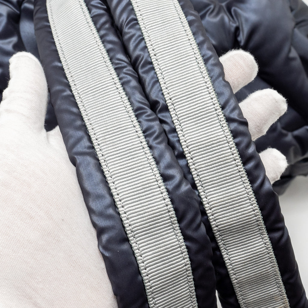 CHANEL DOUDONE PADDED BACKPACK NYLON DARK GREY SHW