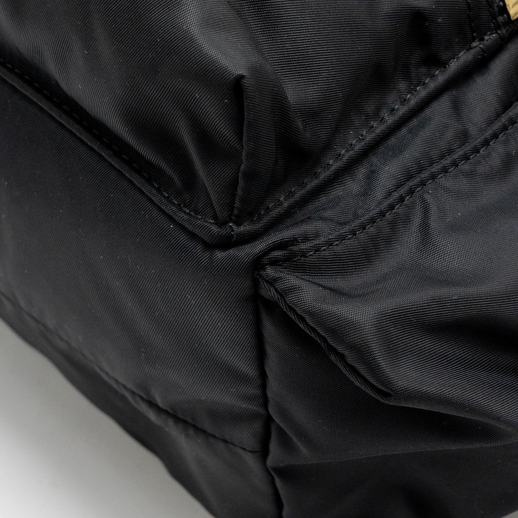 BURBERRY MEDIUM RUCKSACK BACKPACK NYLON BLACK/CARAMEL GHW