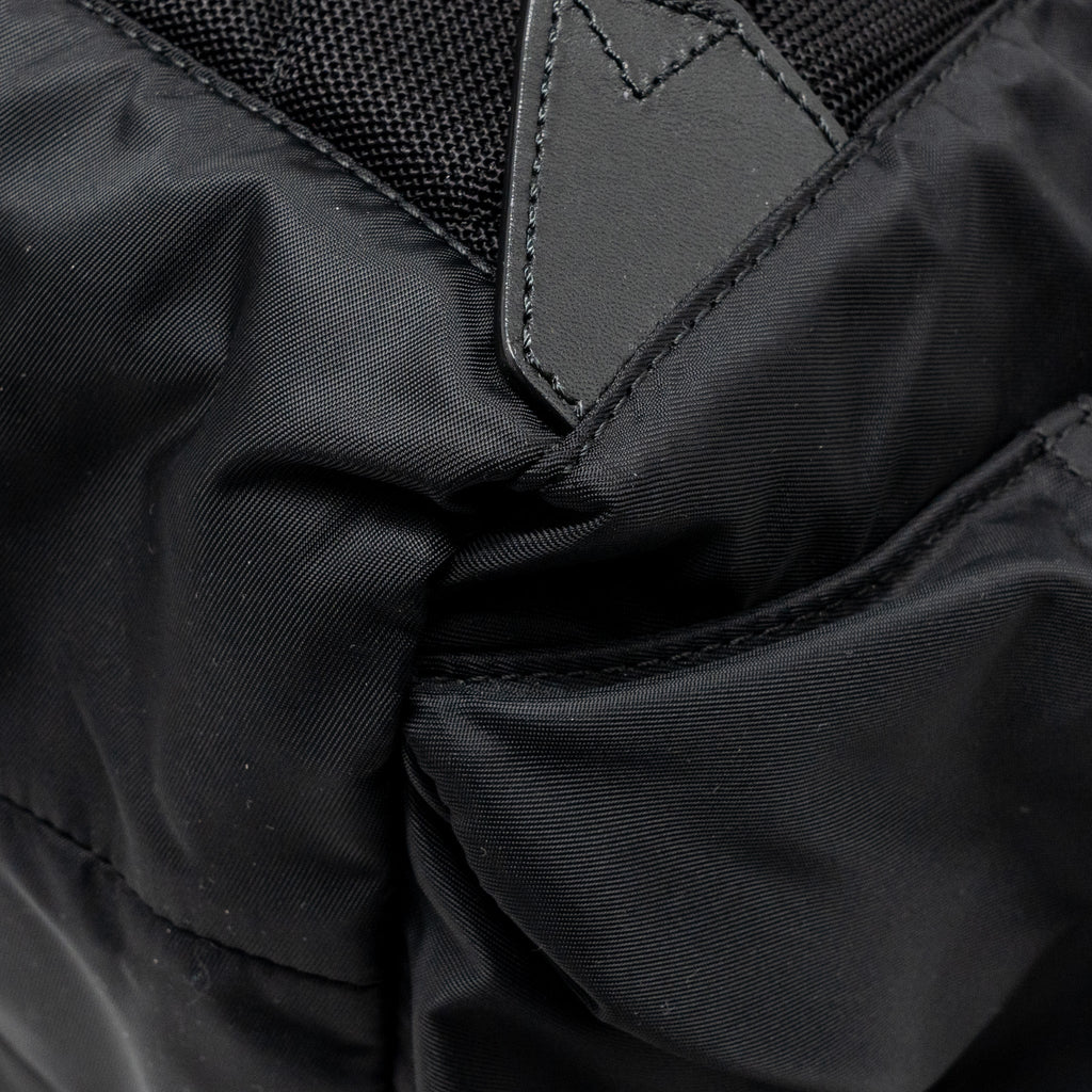 BURBERRY MEDIUM RUCKSACK BACKPACK NYLON BLACK/CARAMEL GHW