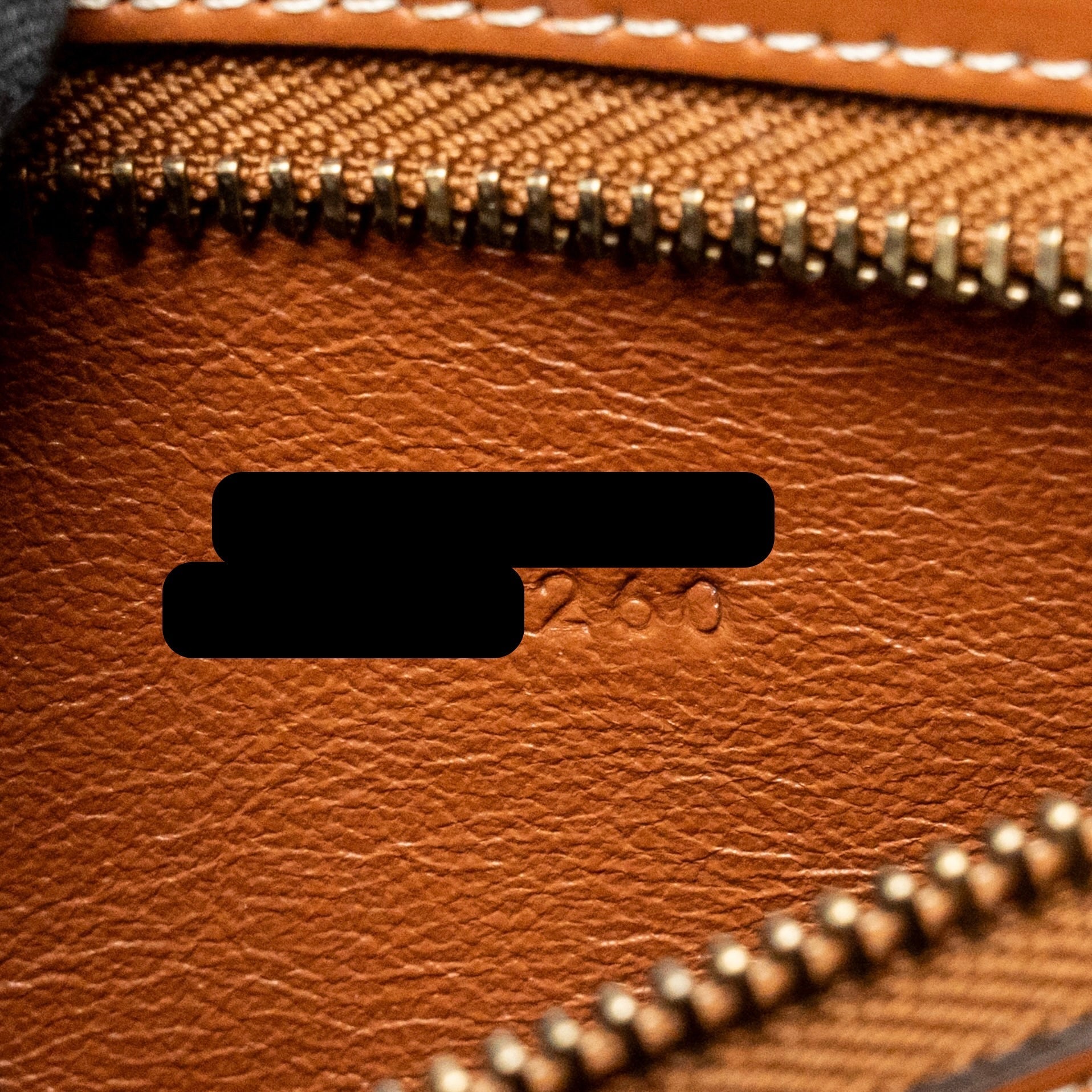 CELINE MICRO LUGGAGE BAG CALFSKIN/DENIM NAVY/TAN GHW