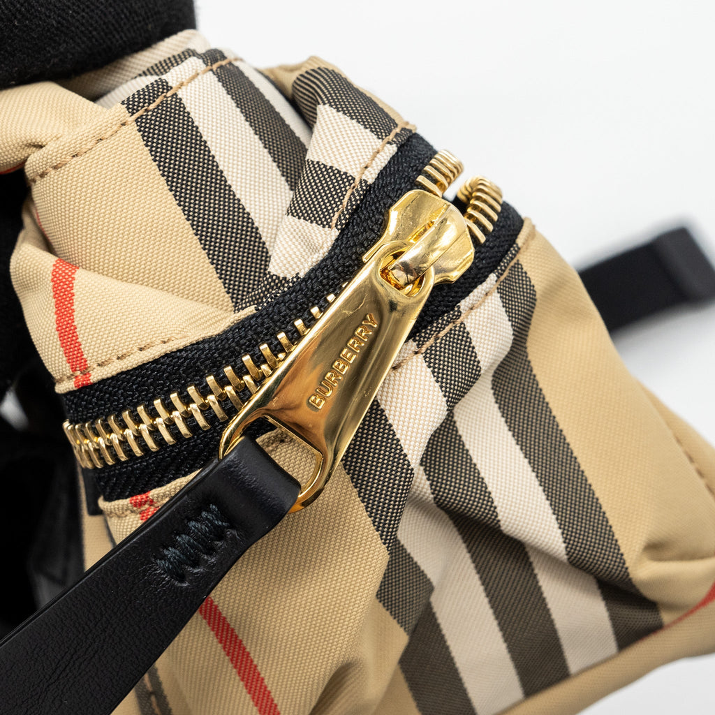 BURBERRY MINI BACKPACK NYLON MULTICOLOR GHW
