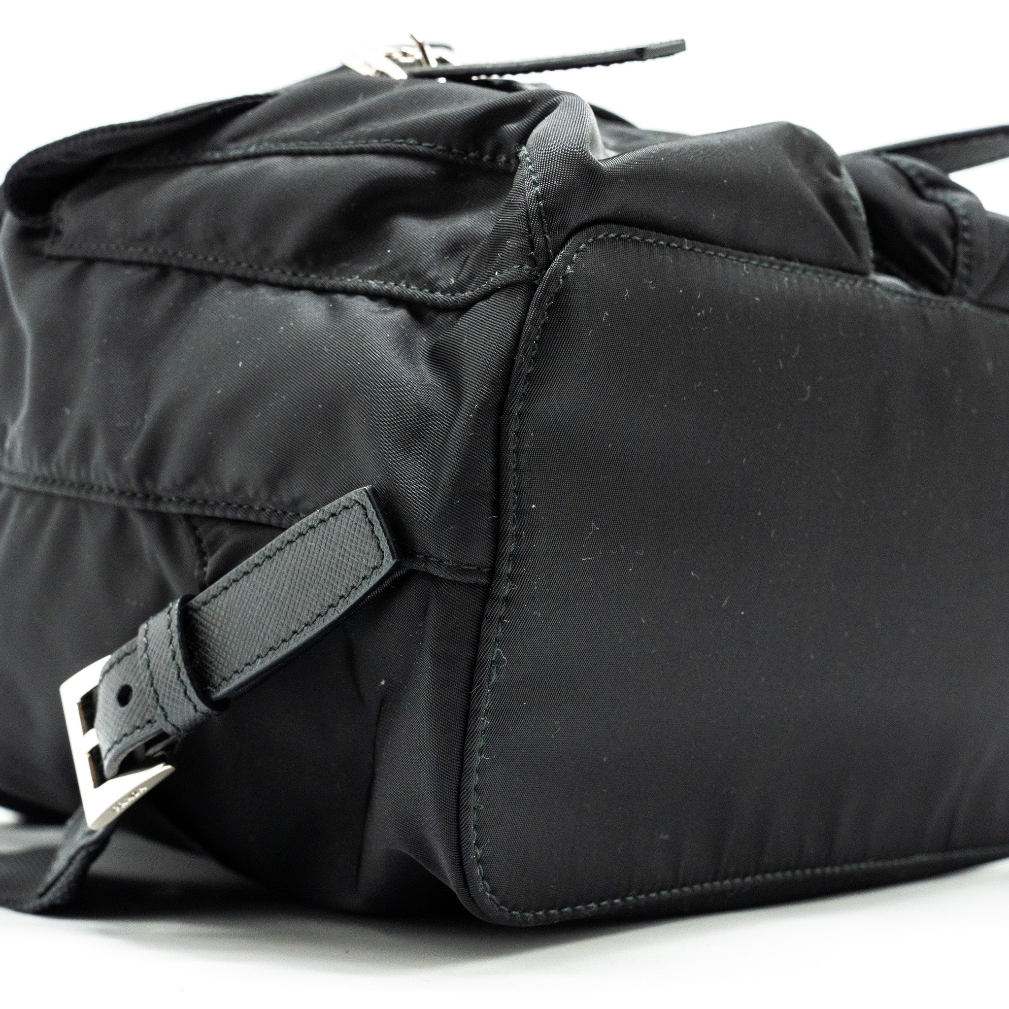 PRADA SMALL RE-NYLON BACKPACK BLACK SHW