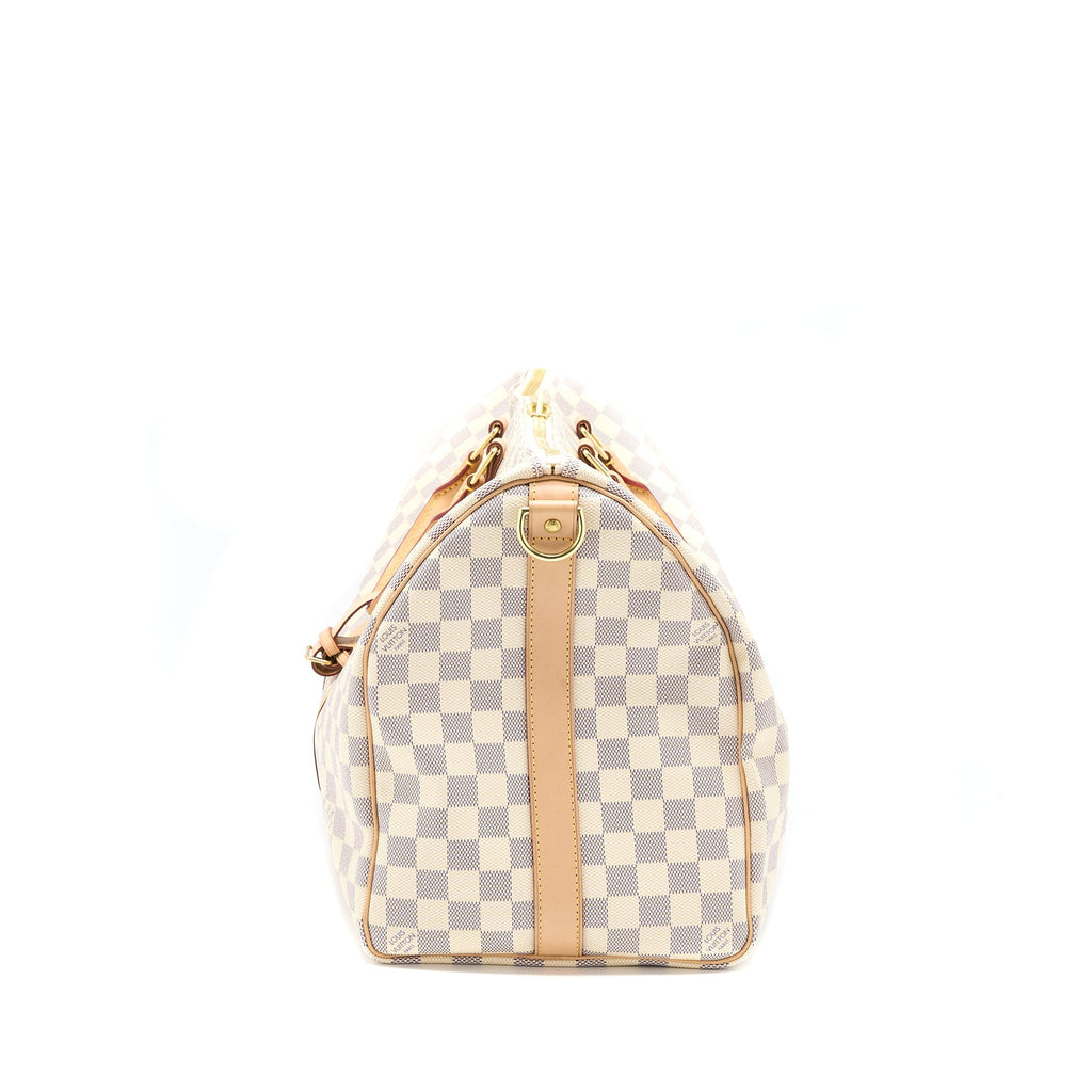 LOUIS VUITTON KEEPALL BANDOULIERE 55 DAMIER AZUR CANVAS GHW