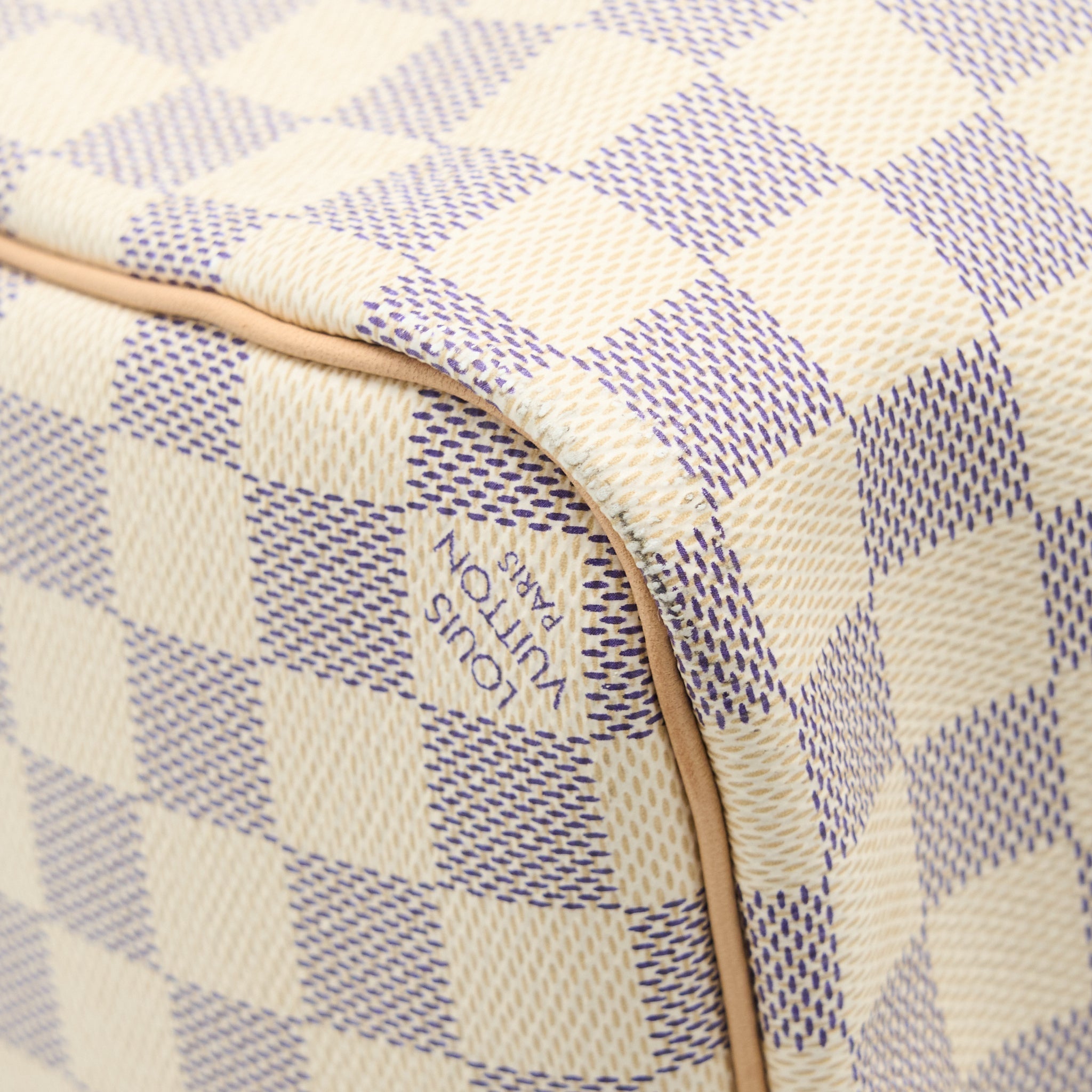 LOUIS VUITTON KEEPALL BANDOULIERE 55 DAMIER AZUR CANVAS GHW
