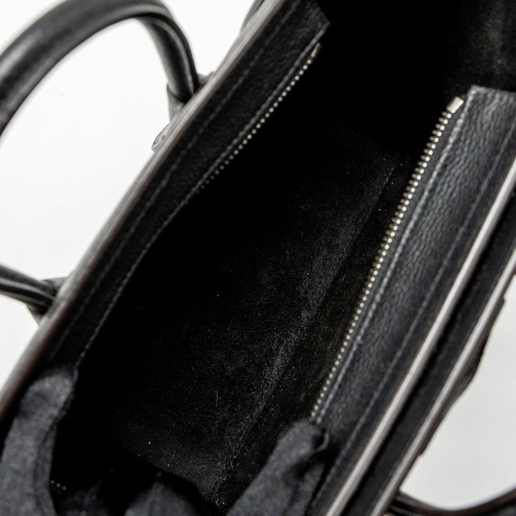 CELINE NANO LUGGAGE BAG CALFSKIN BLACK SHW