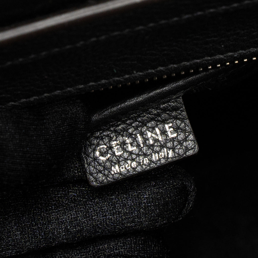 CELINE NANO LUGGAGE BAG CALFSKIN BLACK SHW