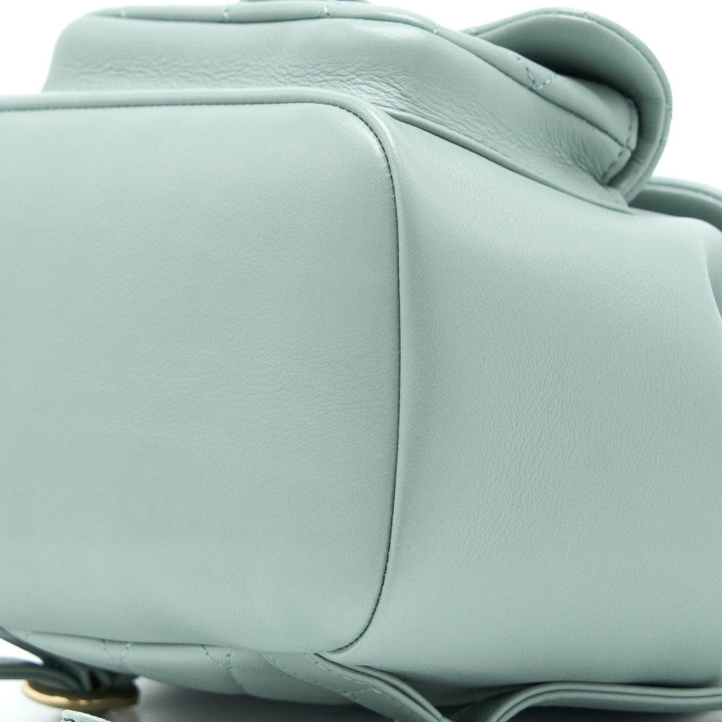 CHANEL 23C DUMA MINI BACKPACK CALFSKIN LIGHT GREY LGHW (MICROCHIP)