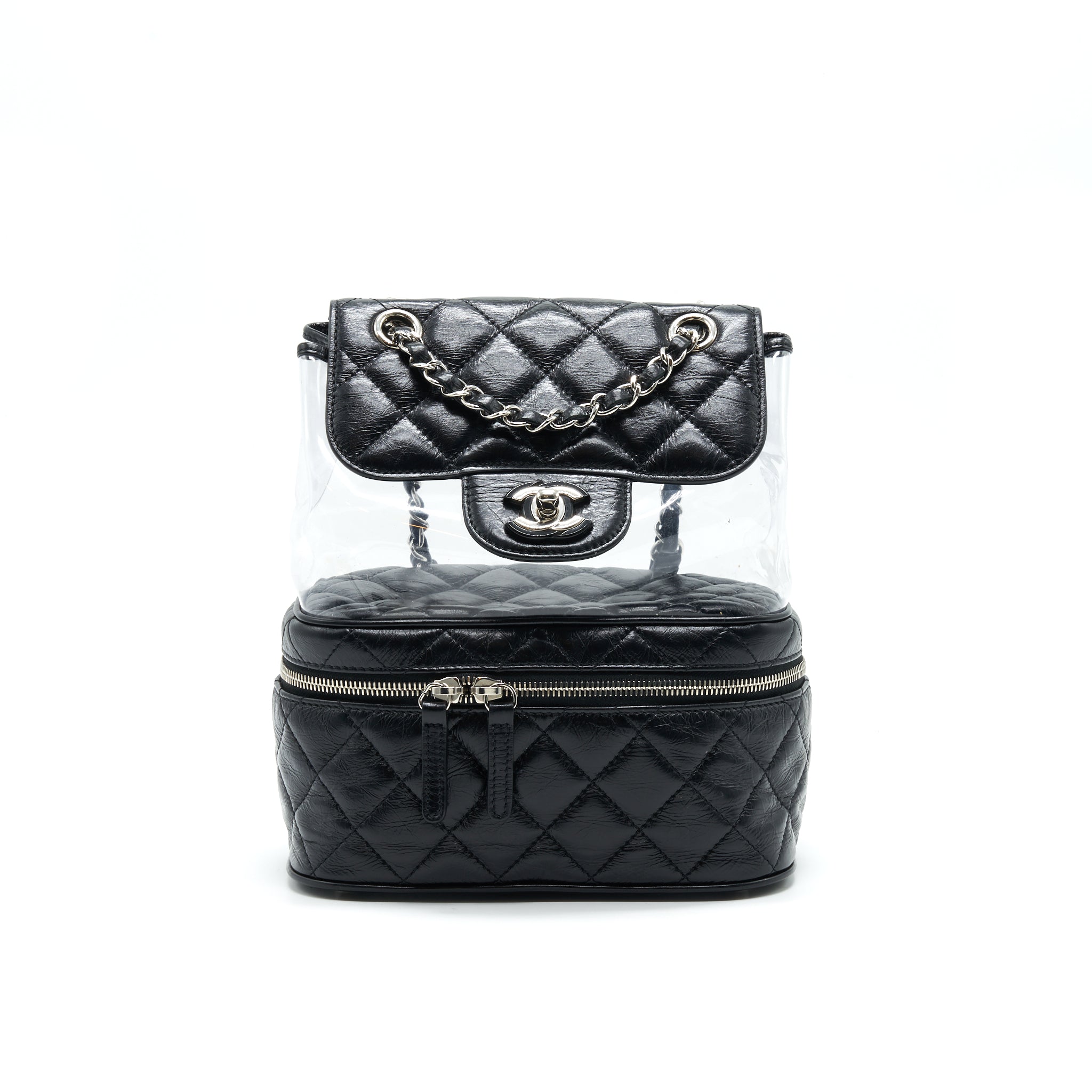 CHANEL TRANSPARENT BACK PACK PVC/LEATHER BACKPACK