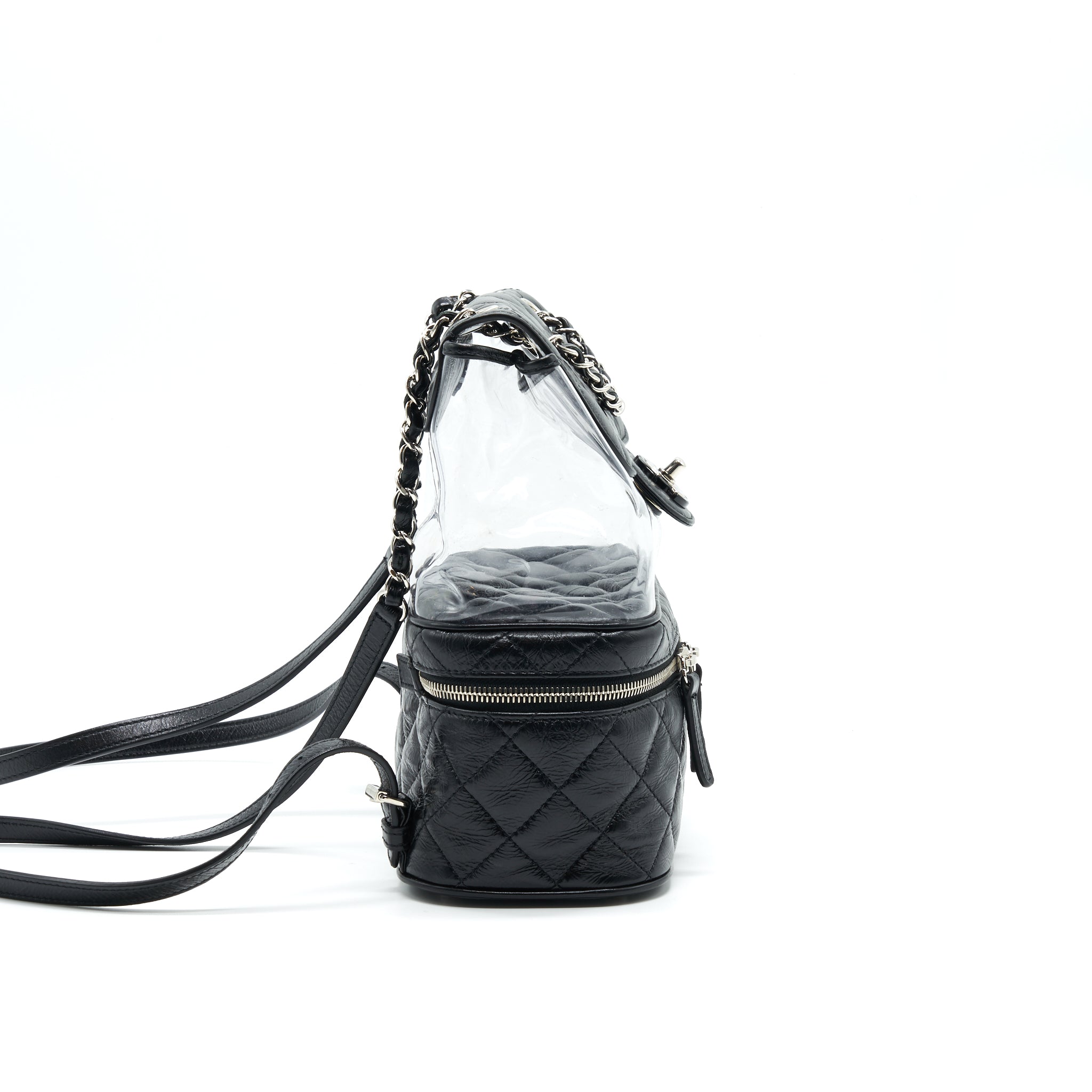 CHANEL TRANSPARENT BACK PACK PVC/LEATHER BACKPACK