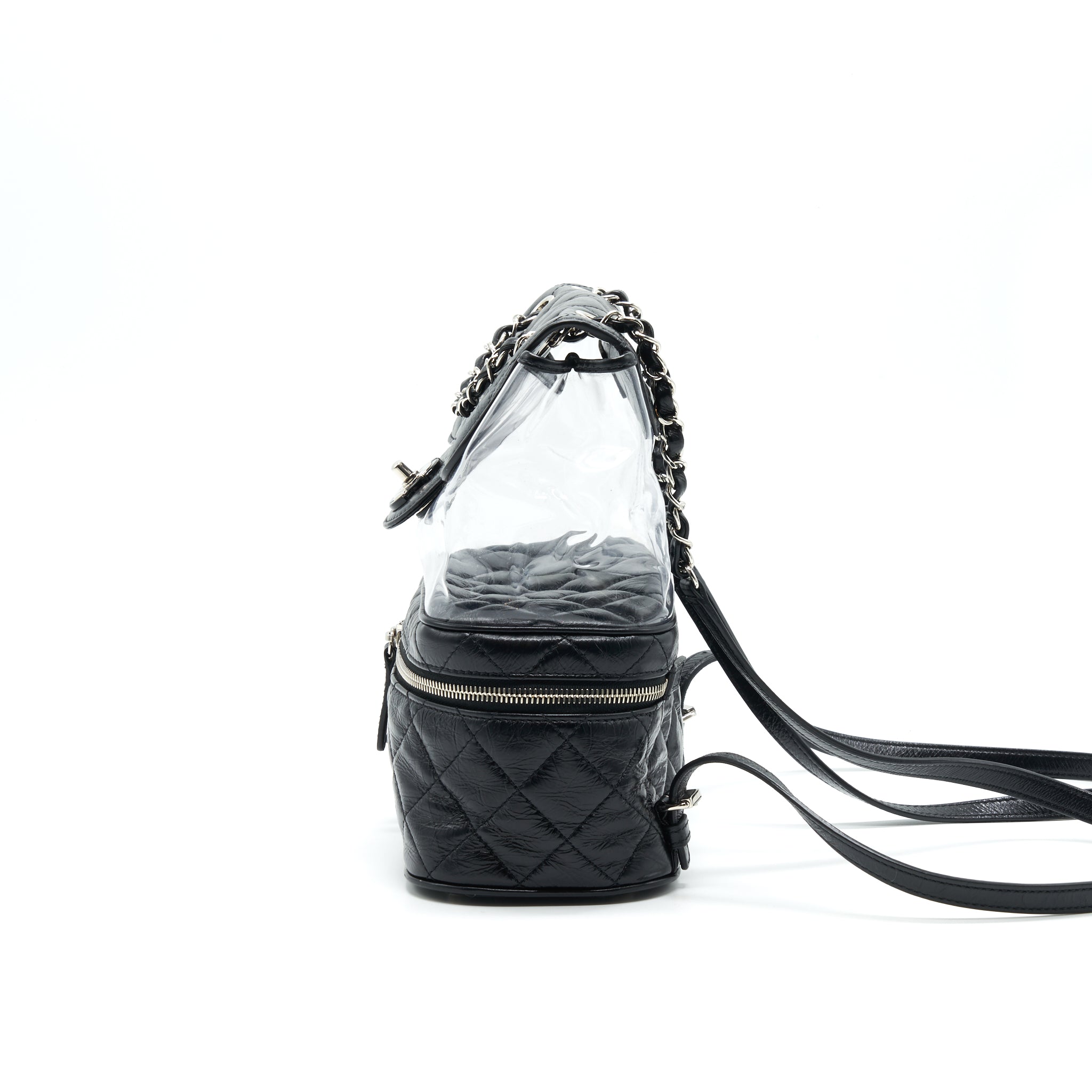CHANEL TRANSPARENT BACK PACK PVC/LEATHER BACKPACK