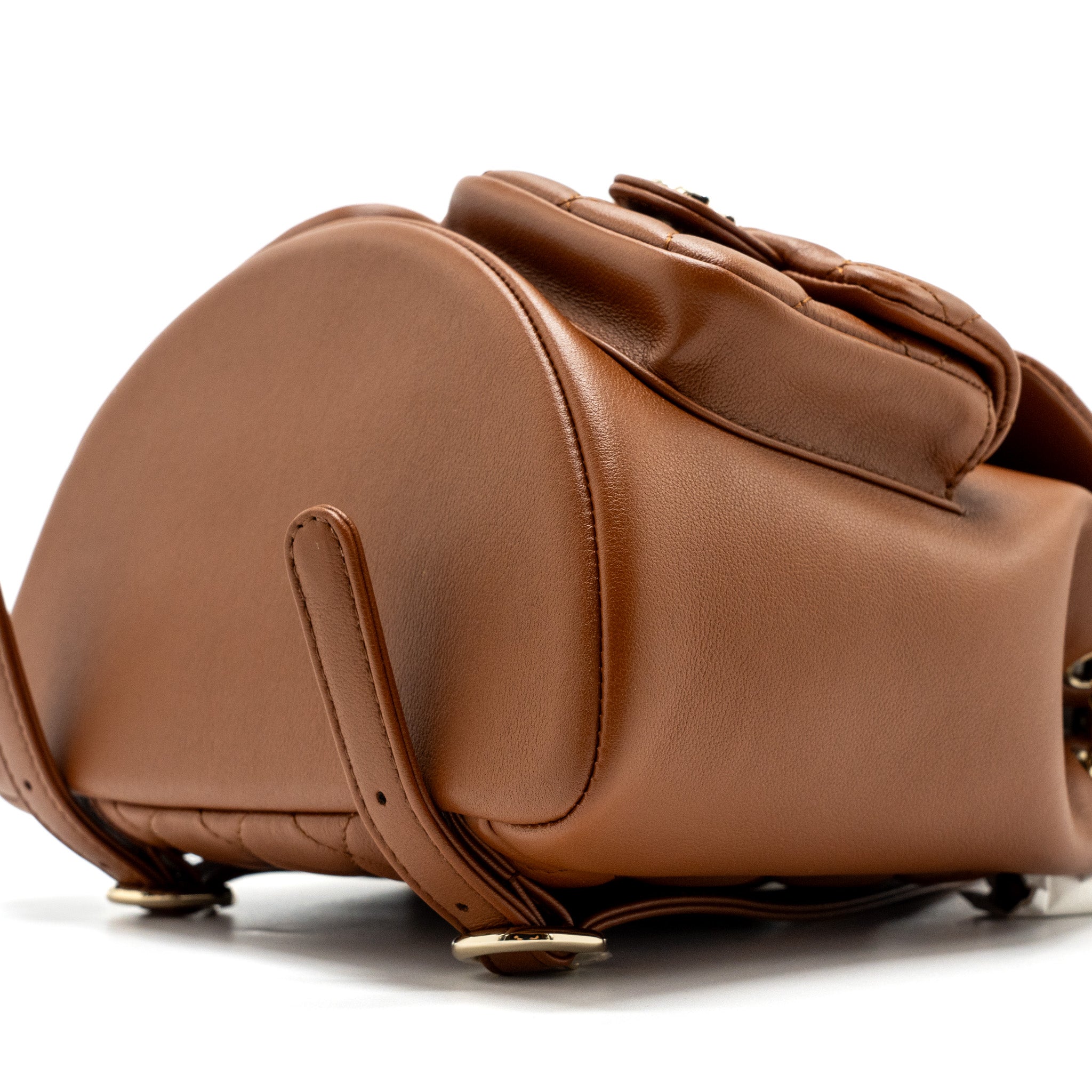 CHANEL 23A TRIPLE PACK BACKPACK CALFSKIN CARAMEL LGHW (MICROCHIP)