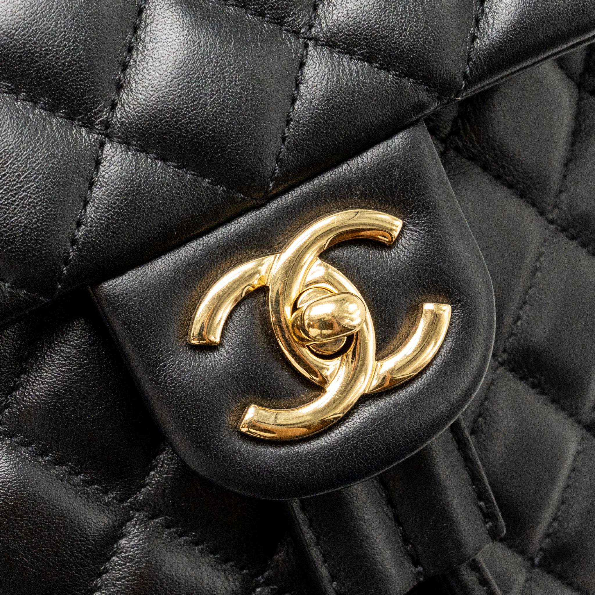 CHANEL URBAN SPIRIT FLAP BACKPACK LAMBSKIN BLACK GHW