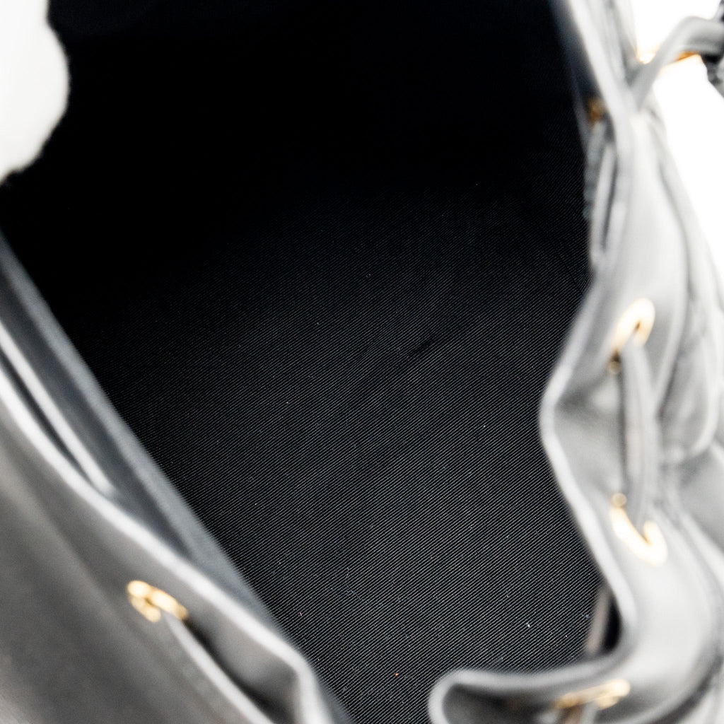CHANEL URBAN SPIRIT FLAP BACKPACK LAMBSKIN BLACK GHW