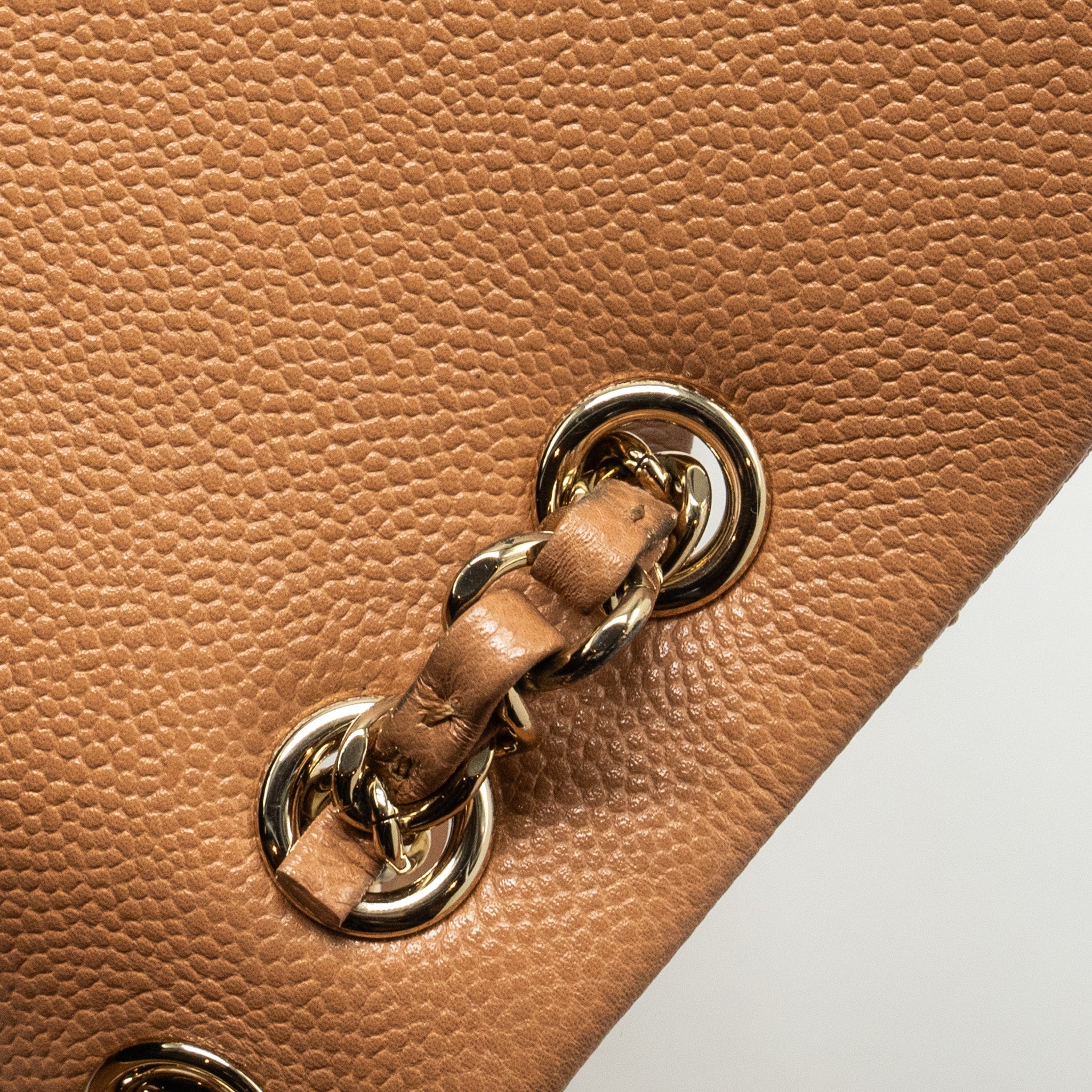 CHANEL TRIPLE PACK BACKPACK CAVIAR CARAMEL LGHW (MICROCHIP)