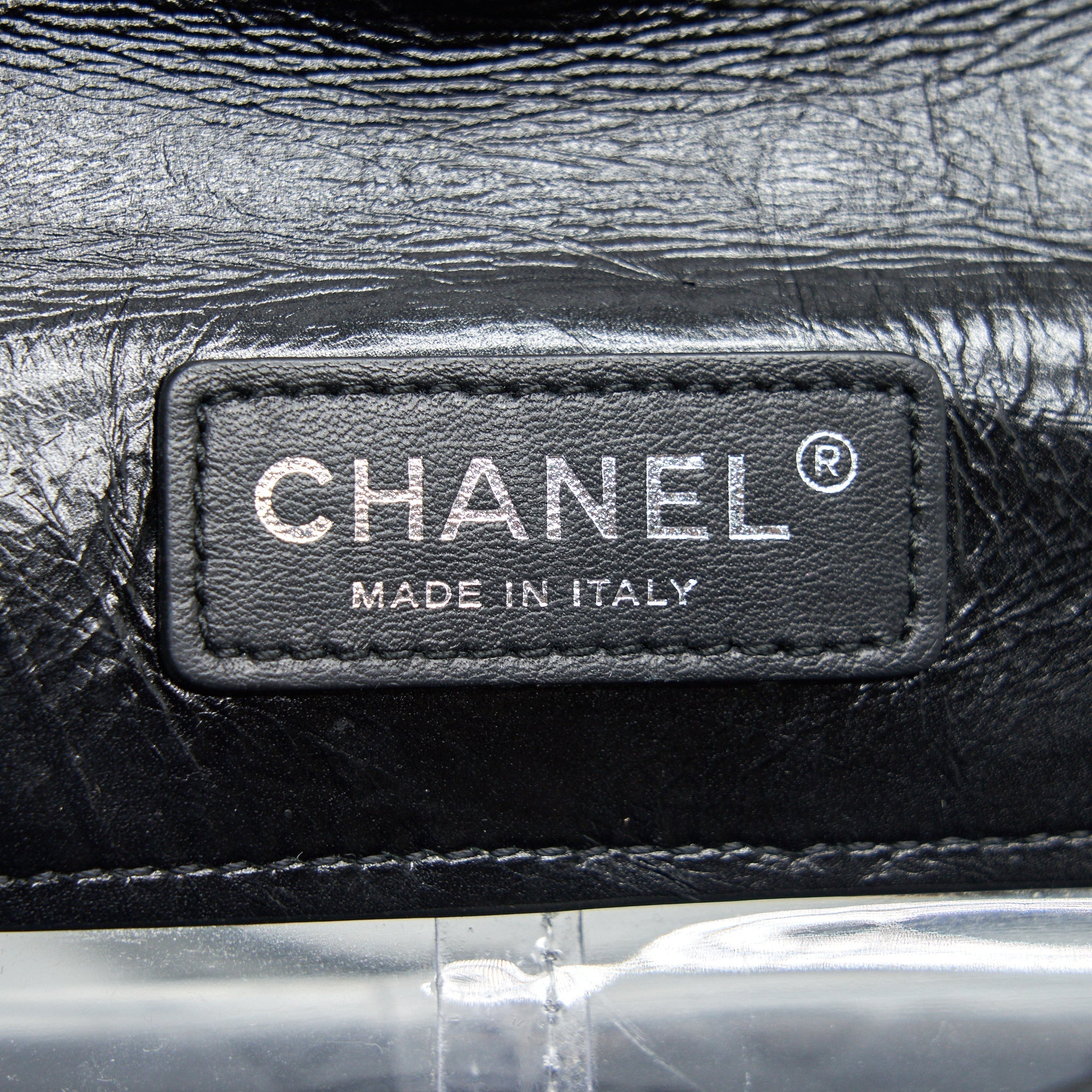 CHANEL TRANSPARENT BACK PACK PVC/LEATHER BACKPACK